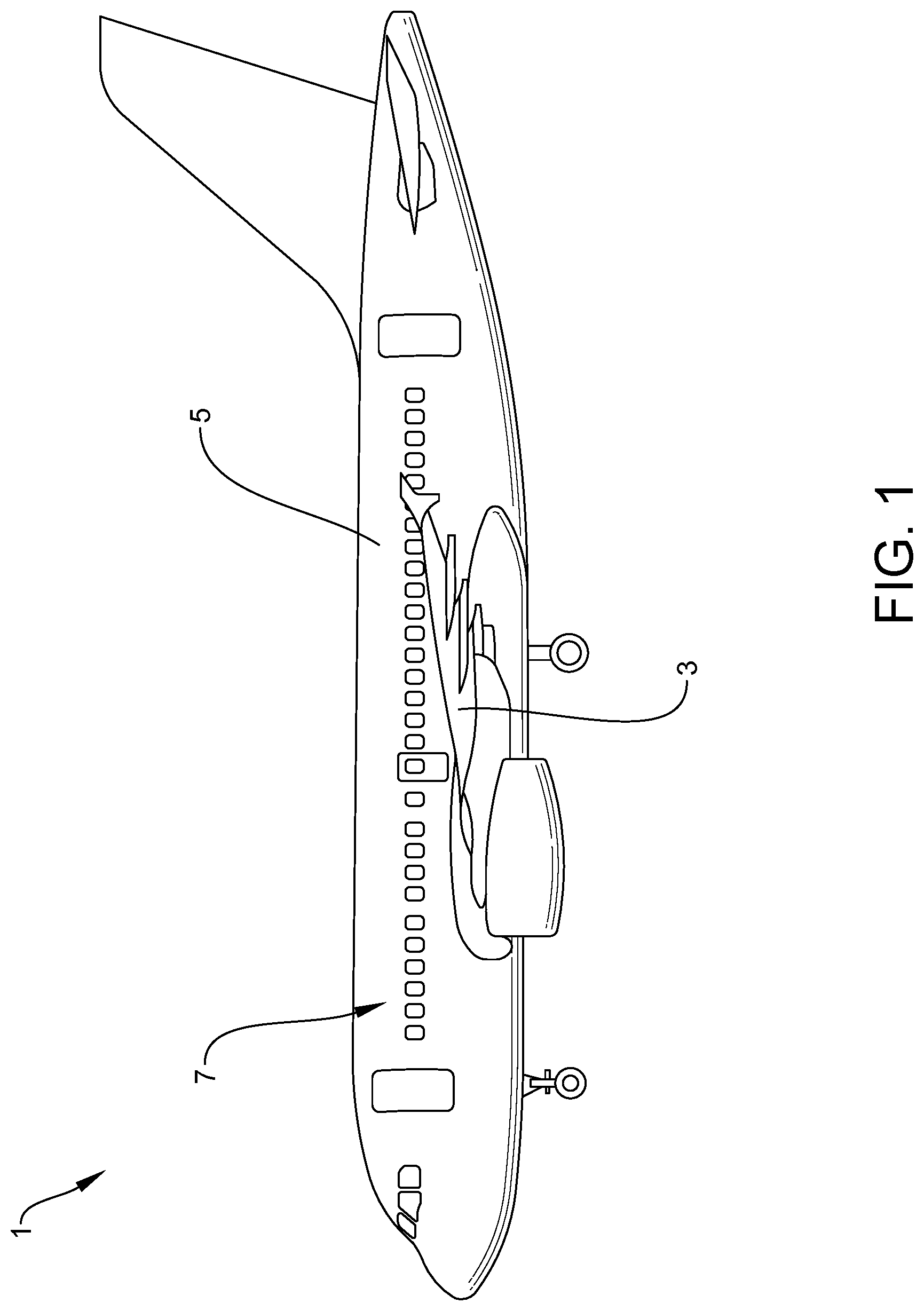 Patent US12103811 Figure 1 – Length-adjustable cable device for wiring an aircraft cabin
