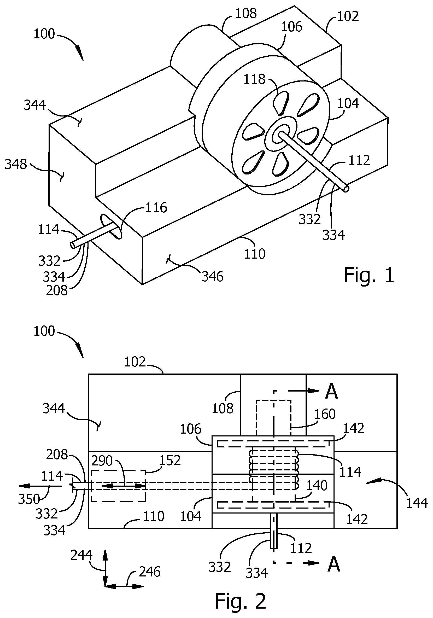 Patent US12103813 Figure 1 – Reel with automatic line extension