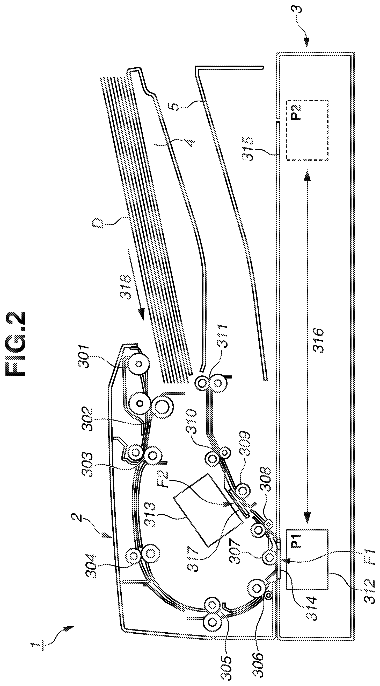 Patent US12103815 Figure 2 – Image reading apparatus and image forming apparatus