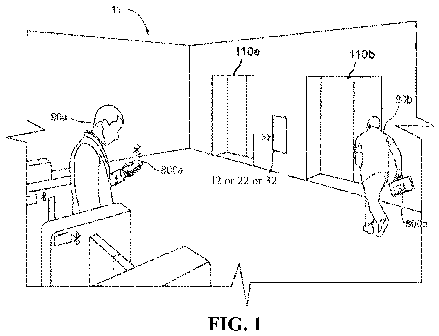 Patent US12103818 Figure 1 – Bluetooth module of elevator system
