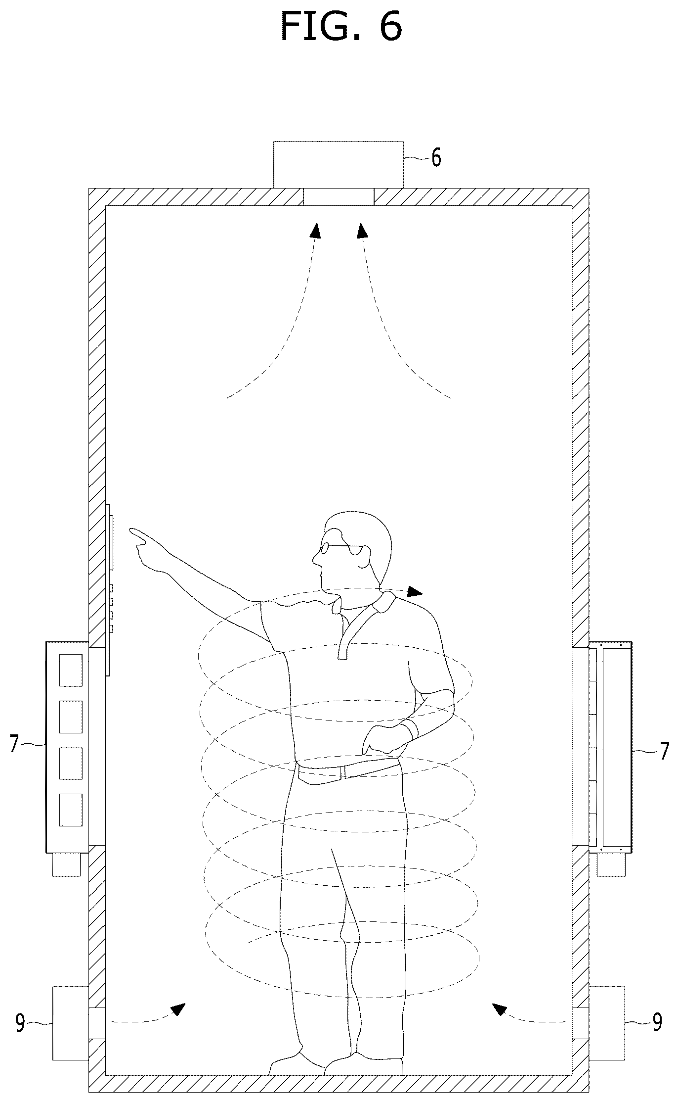 Patent US12103821 Figure 6 – Elevator having function of removing dust adhered to object aboard