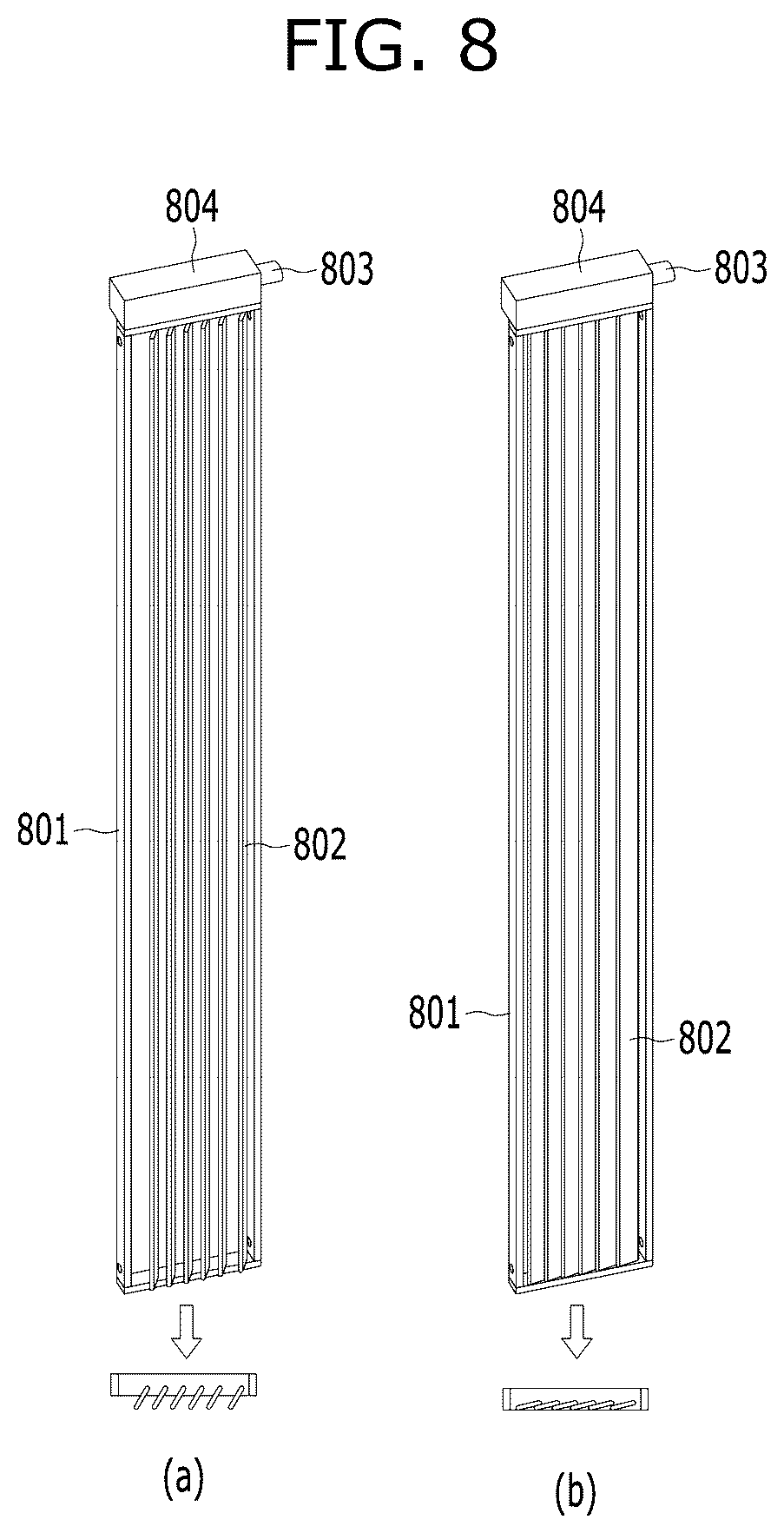 Patent US12103821 Figure 8 – Elevator having function of removing dust adhered to object aboard