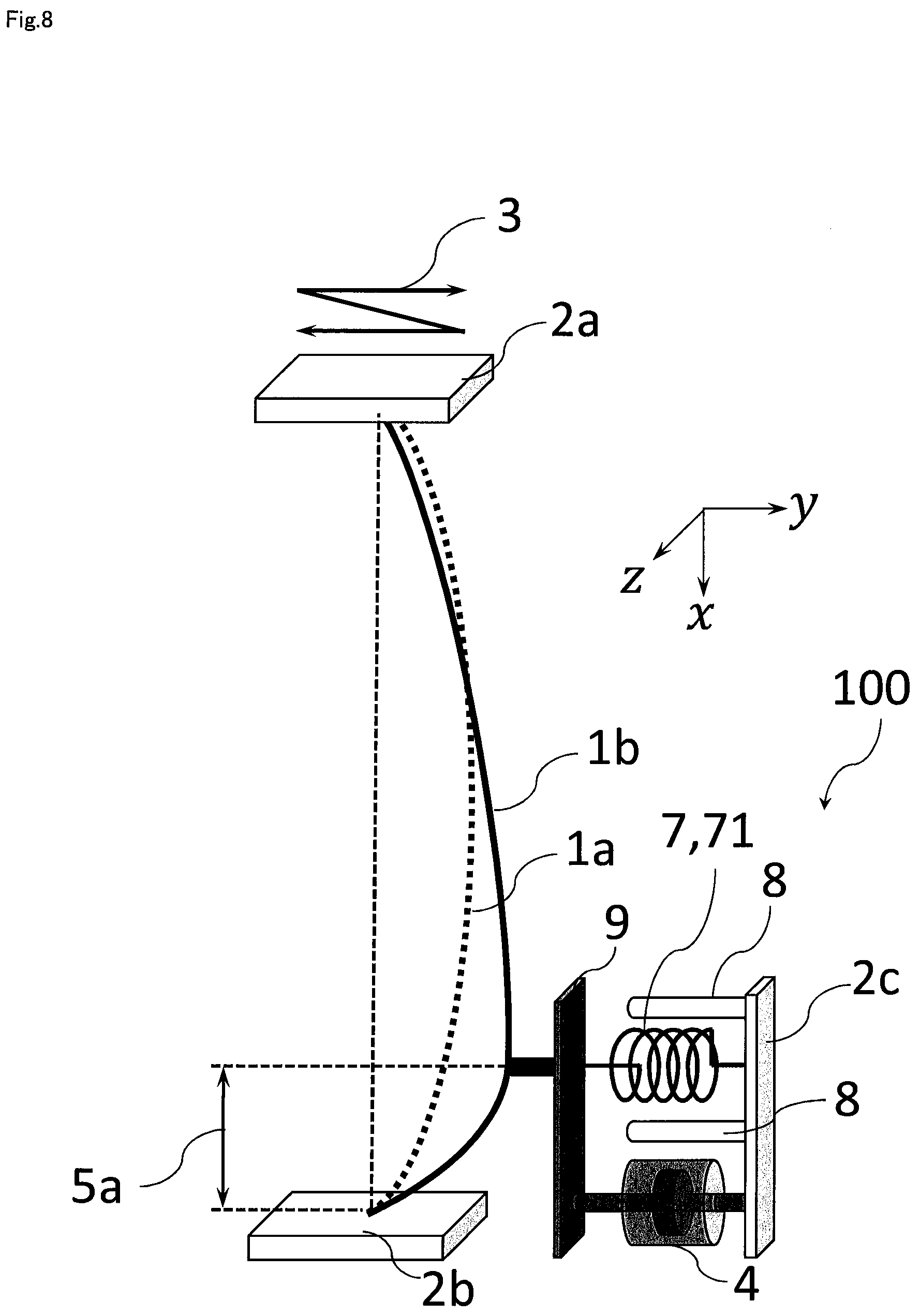 Patent US12103823 Figure 8 – Vibration damping device and elevator apparatus