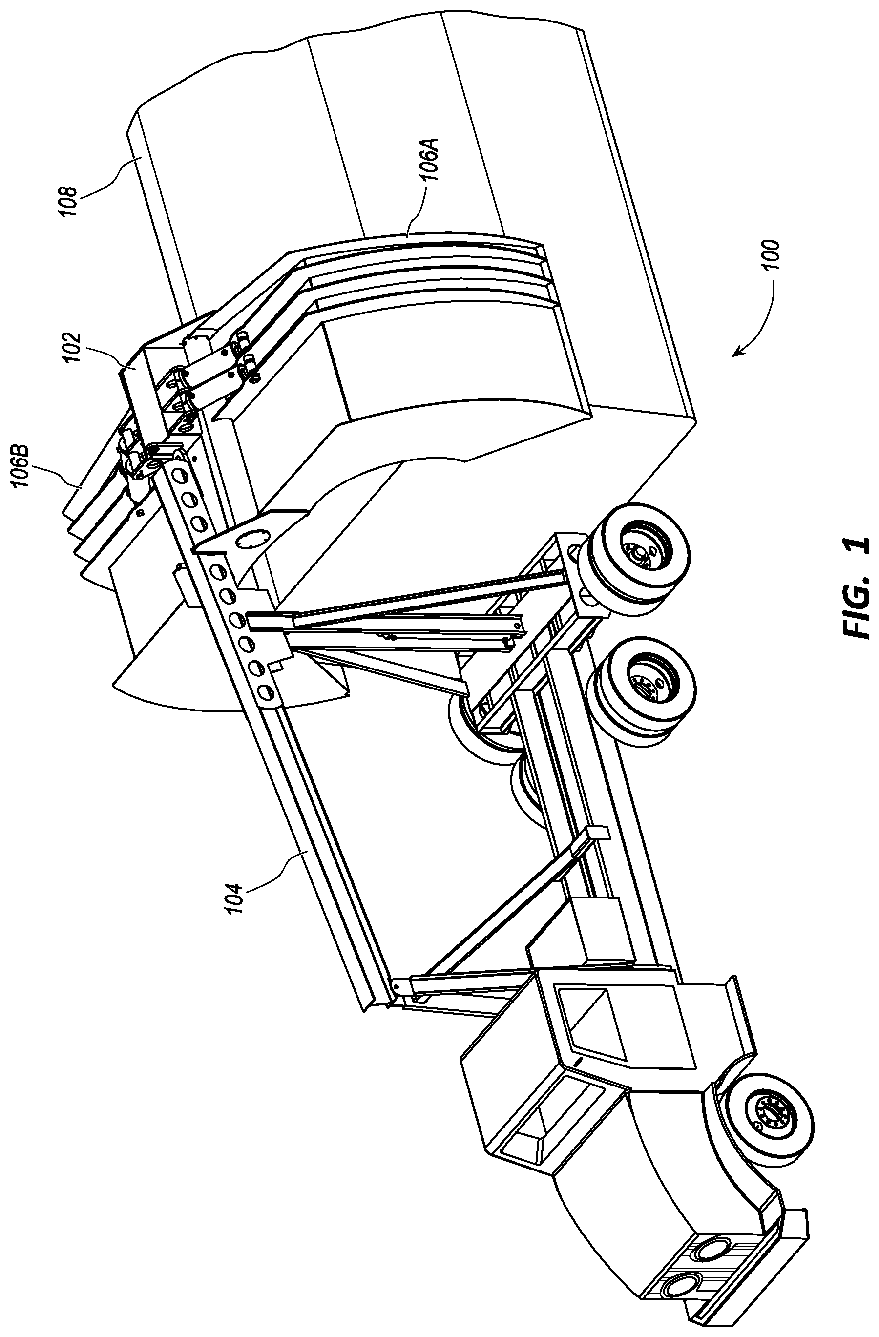 Patent US12103827 — Perforating clamshell bucket system — Figure 1