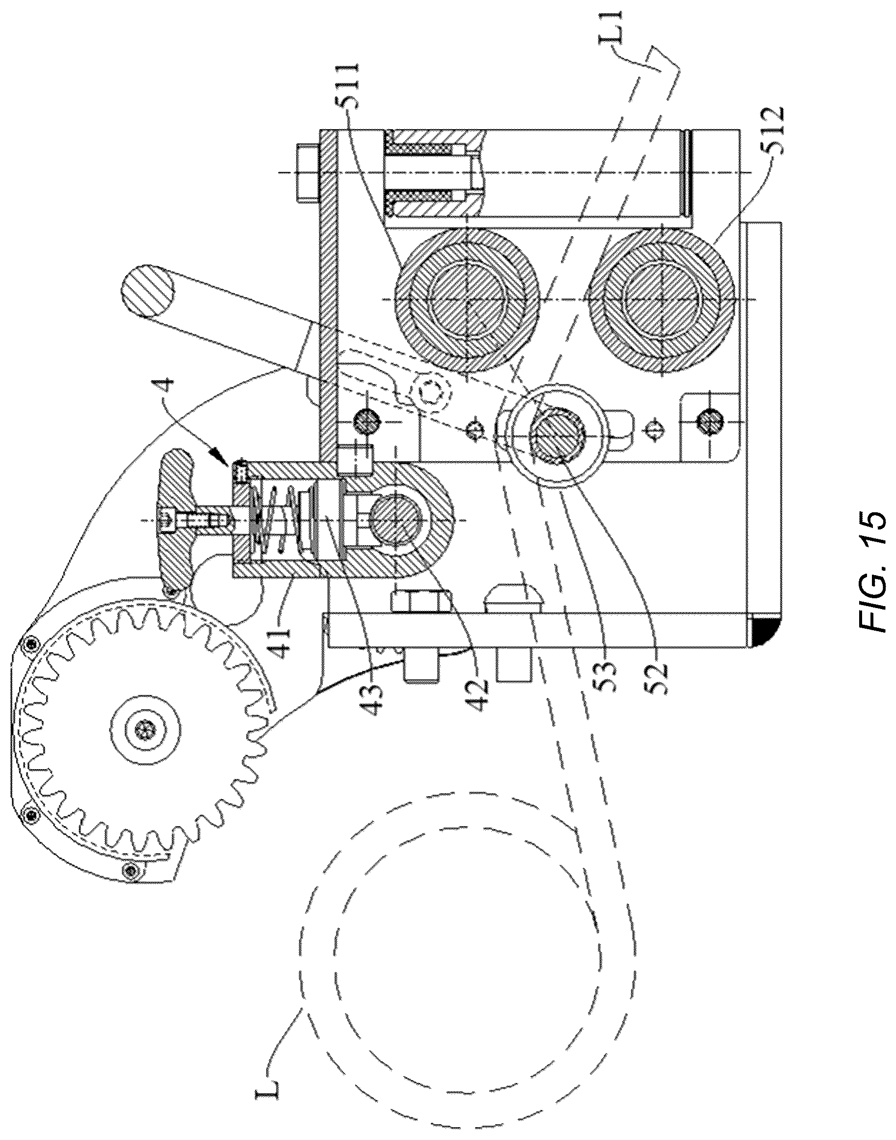 Patent US12103828 Figure 14 – Winch, rope guide and transmission device having clutch function