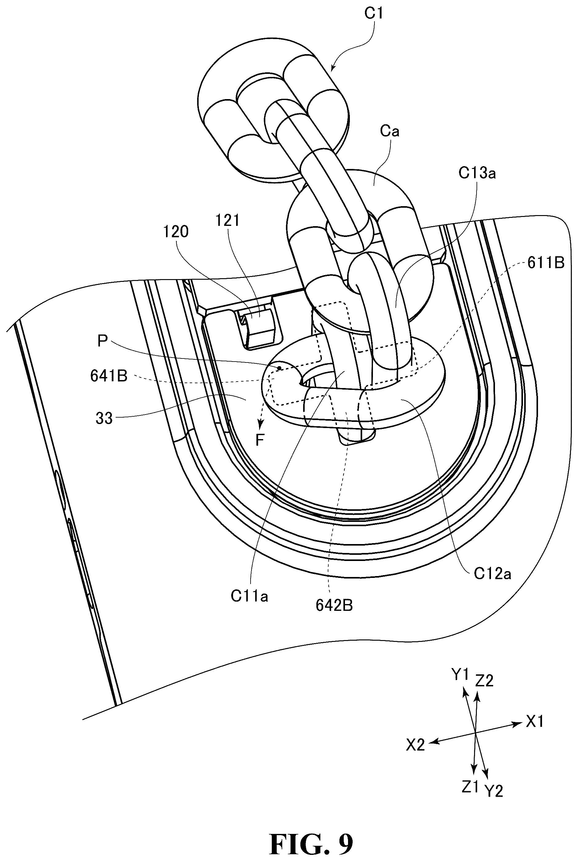Patent US12103829 Figure 9 – Electric chain block