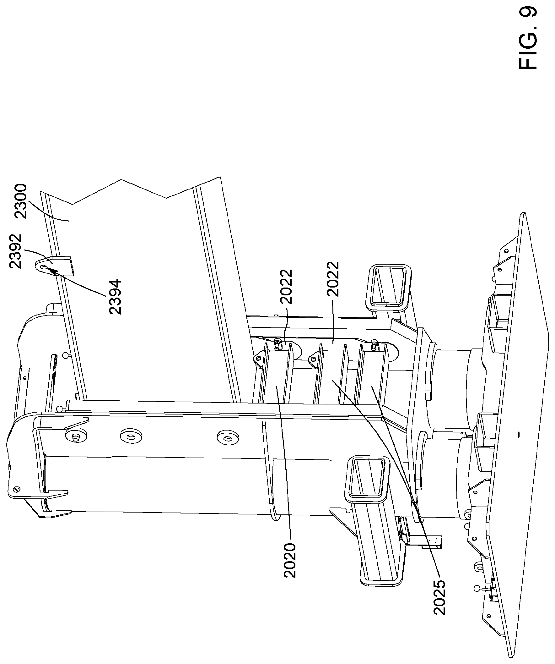 Patent US12103831 Figure 10 – Heavy machinery lifting apparatus, heavy machinery lifting assembly and method for assembling a lift for heavy machinery