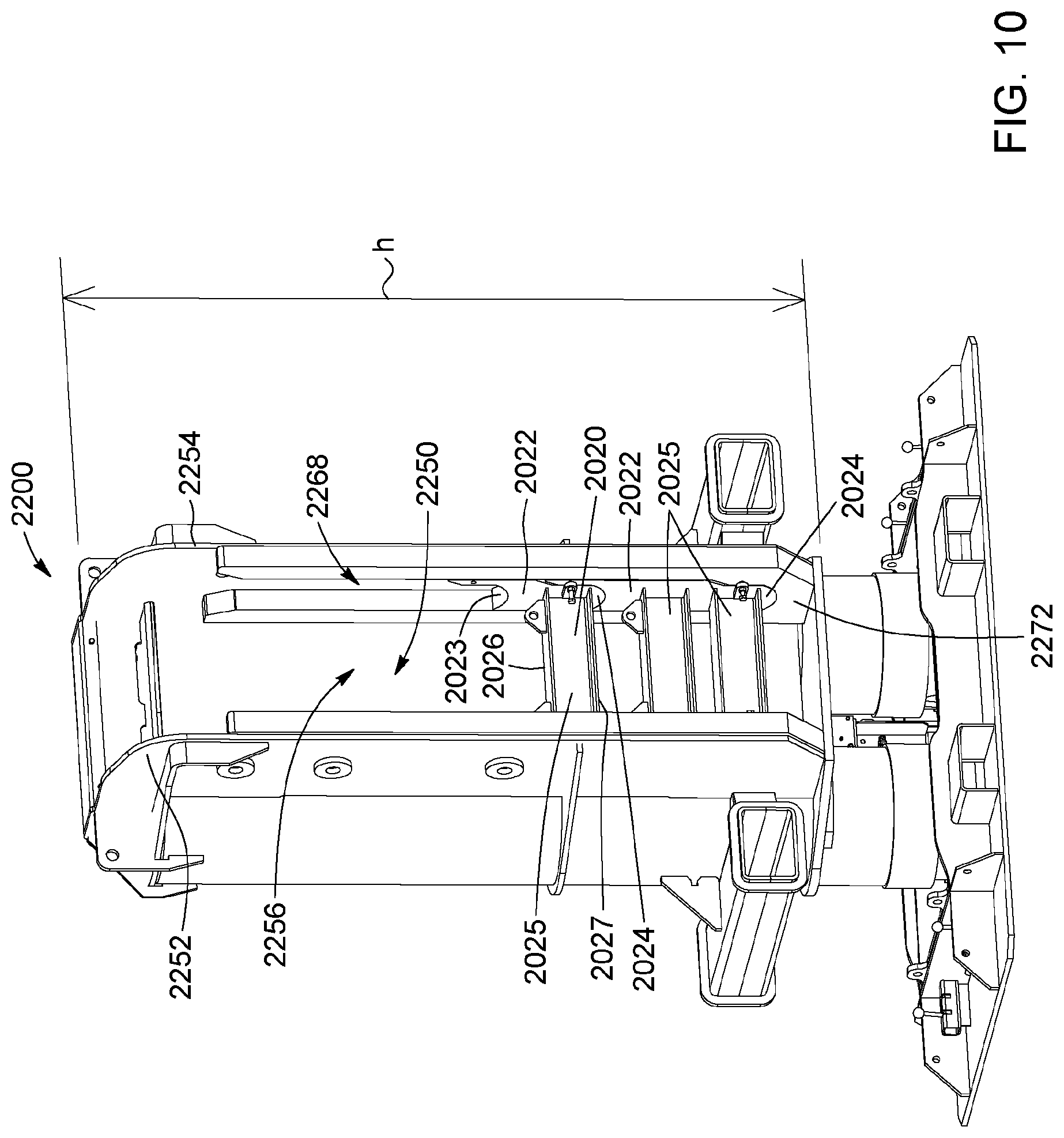 Patent US12103831 Figure 11 – Heavy machinery lifting apparatus, heavy machinery lifting assembly and method for assembling a lift for heavy machinery