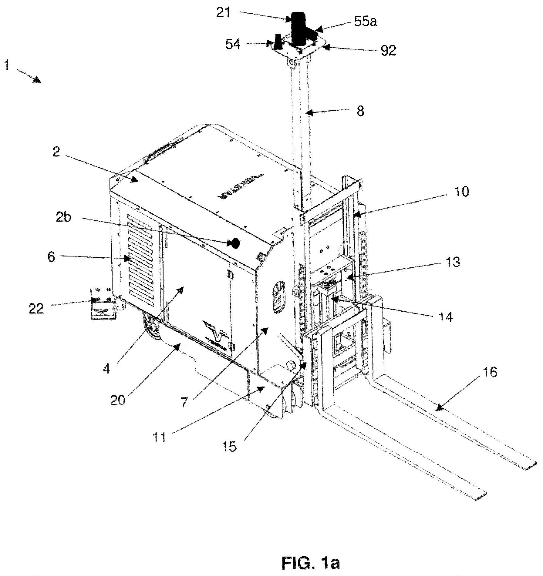 Patent US12103833 Figure 1 – Automatic guided vehicle (AGV)