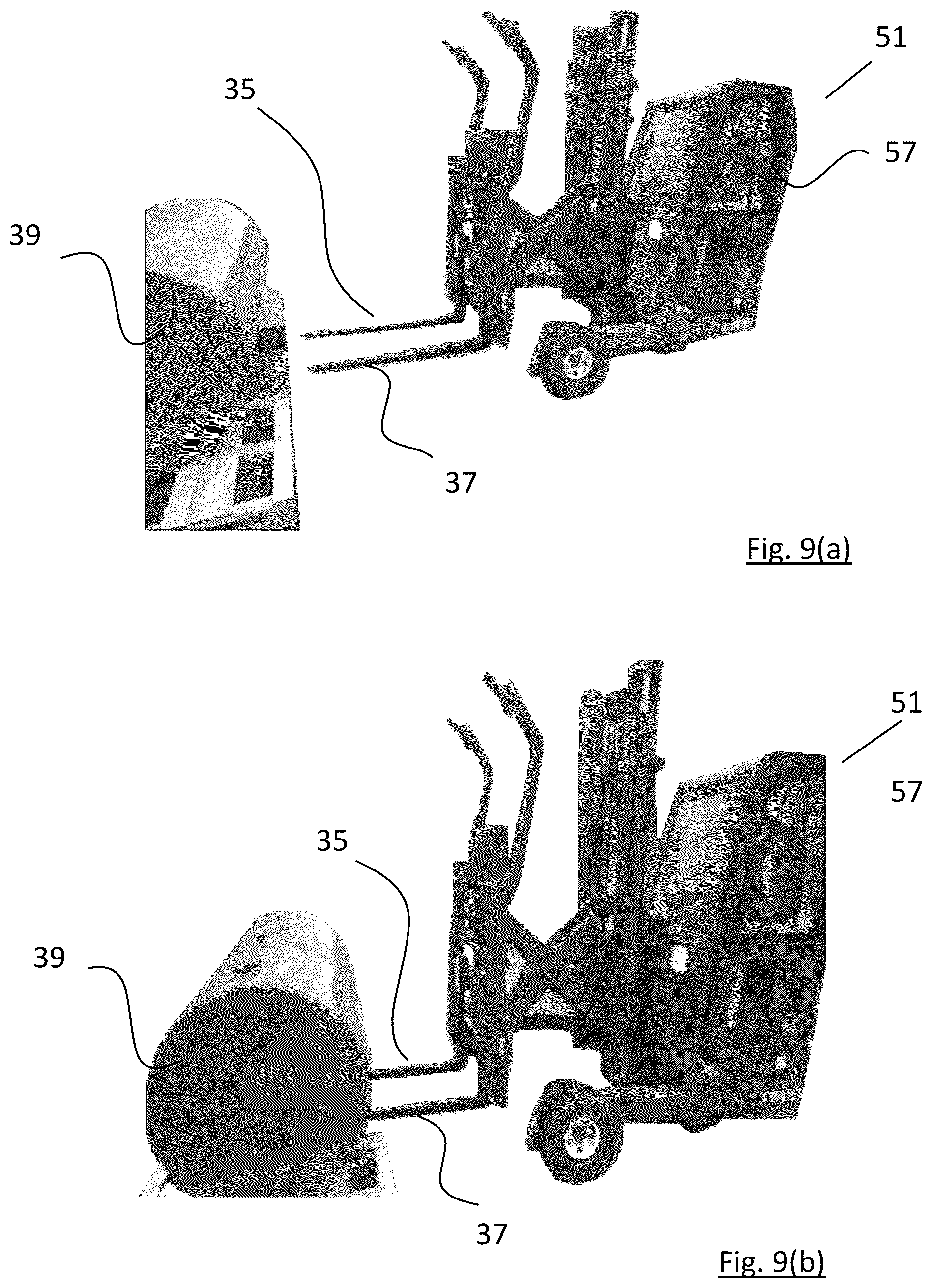 Patent US12103837 Figure 6 – Gas tank attachment for a truck mounted forklift