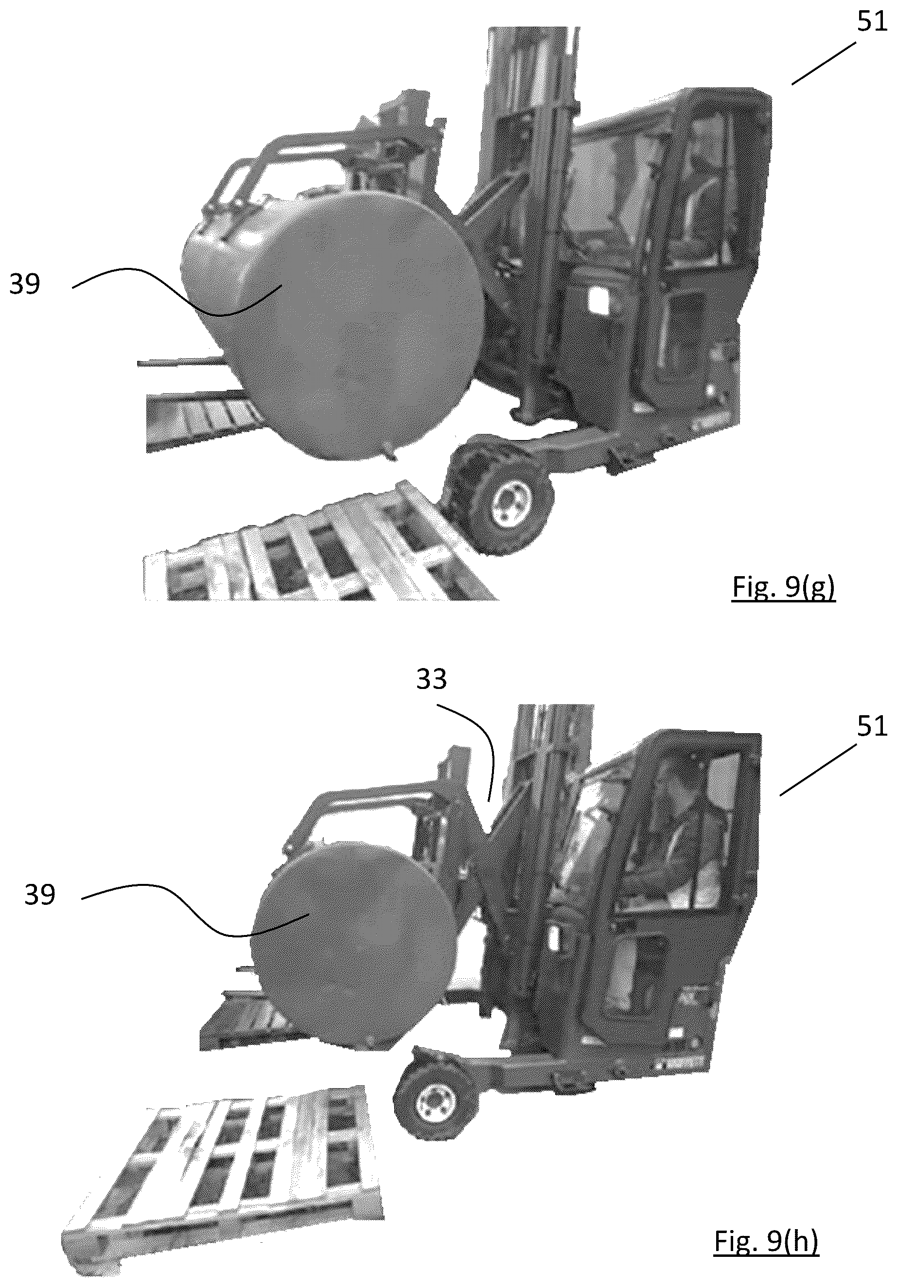 Patent US12103837 Figure 9 – Gas tank attachment for a truck mounted forklift