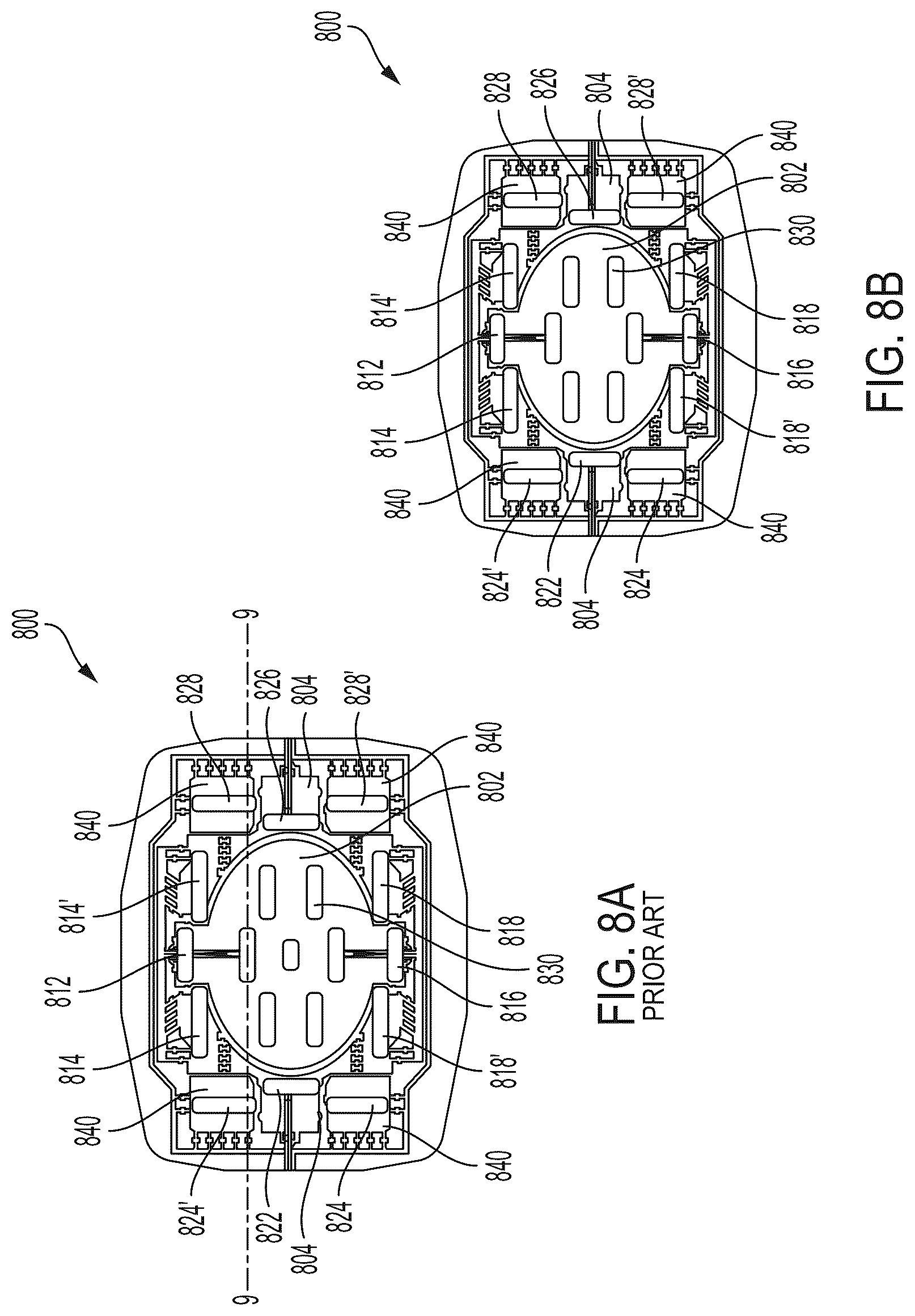 Patent US12103843 Figure 8 – MEMS mirror arrays with reduced crosstalk