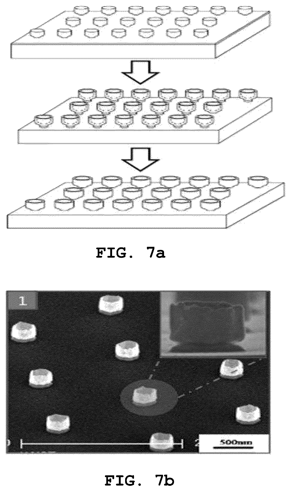 Patent US12103844 Figure 7 – Method of fabricating nanostructures using macro pre-patterns
