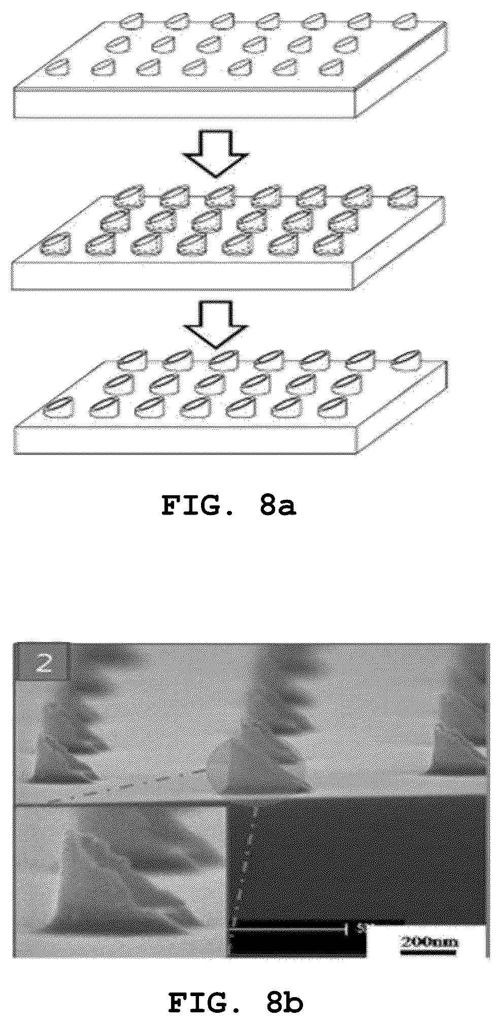 Patent US12103844 Figure 8 – Method of fabricating nanostructures using macro pre-patterns