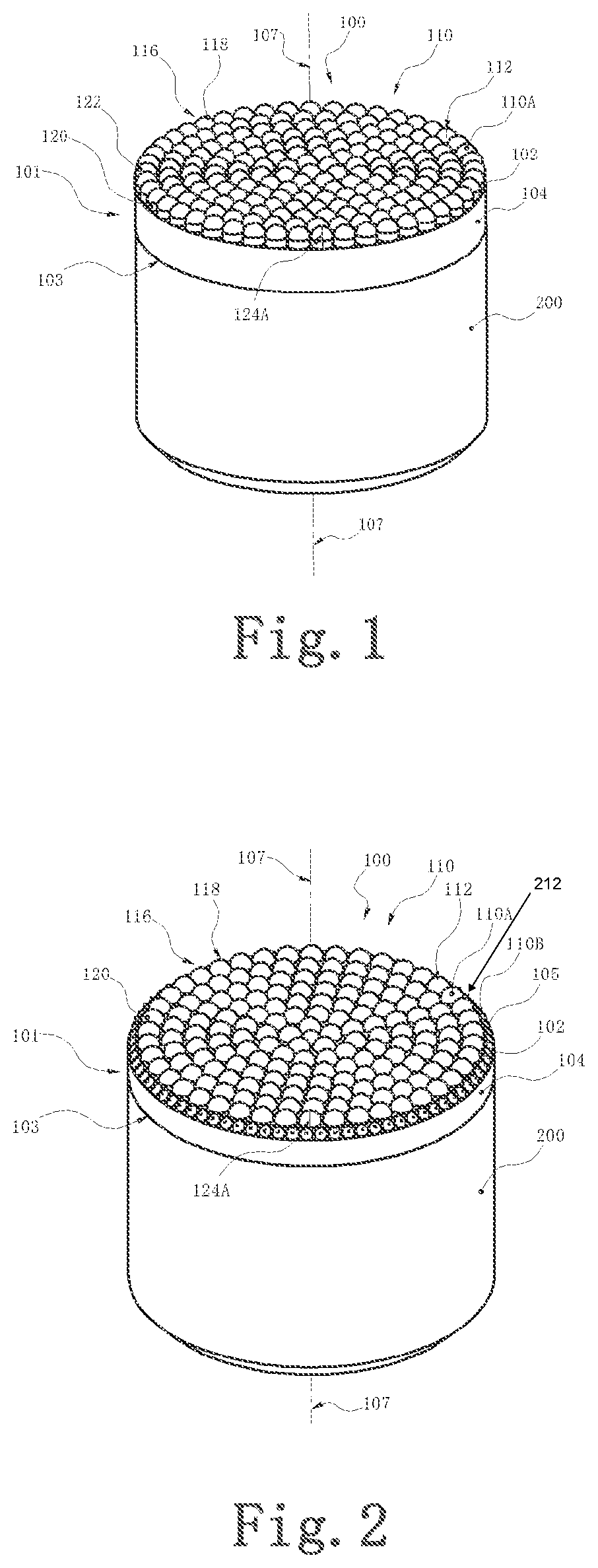 Patent US12103853 — Polycrystalline diamond compact table with polycrystalline diamond extensions therefrom — Figure 1