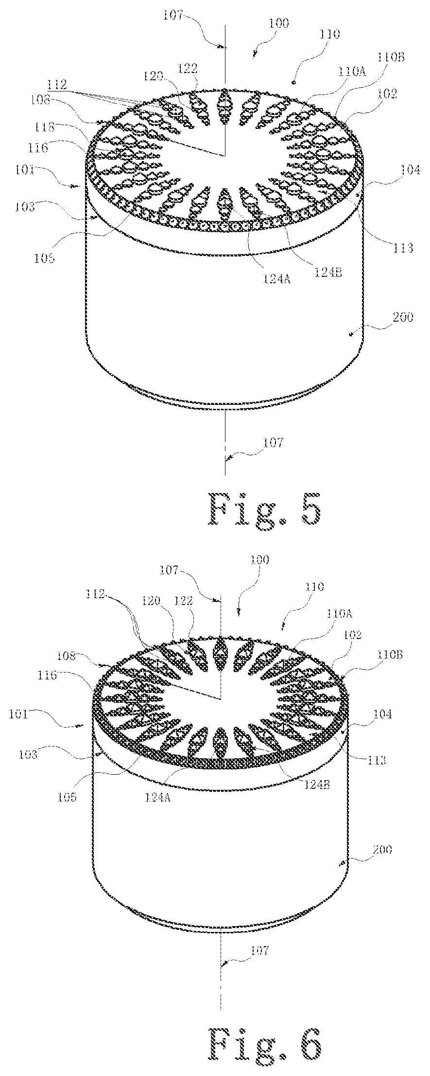 Patent US12103853 Figure 3 – Polycrystalline diamond compact table with polycrystalline diamond extensions therefrom