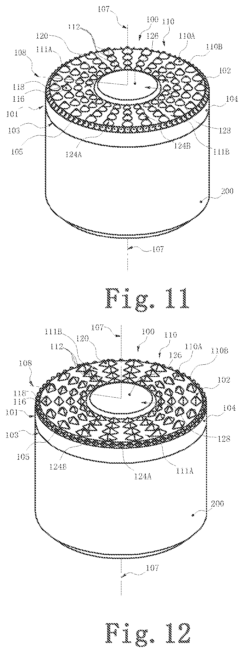 Patent US12103853 Figure 6 – Polycrystalline diamond compact table with polycrystalline diamond extensions therefrom