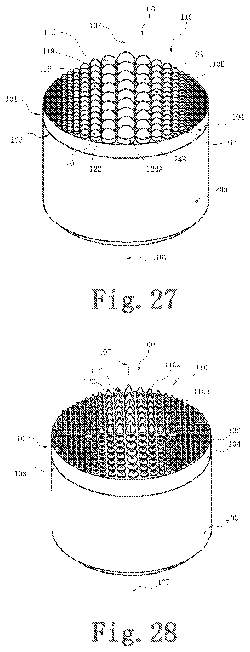 Patent US12103853 Figure 14 – Polycrystalline diamond compact table with polycrystalline diamond extensions therefrom
