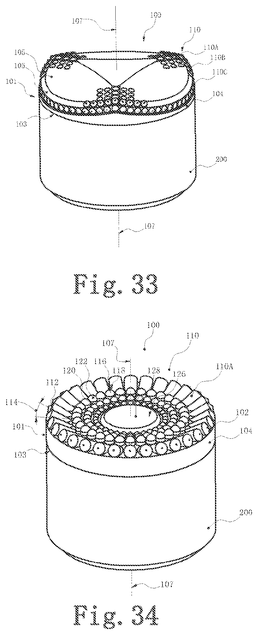 Patent US12103853 Figure 17 – Polycrystalline diamond compact table with polycrystalline diamond extensions therefrom