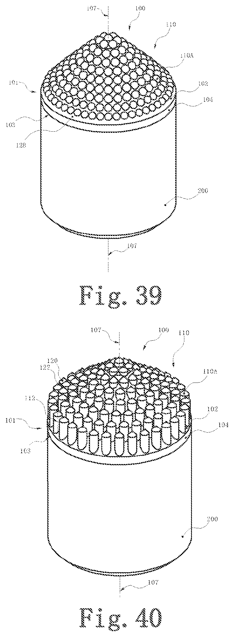 Patent US12103853 Figure 20 – Polycrystalline diamond compact table with polycrystalline diamond extensions therefrom