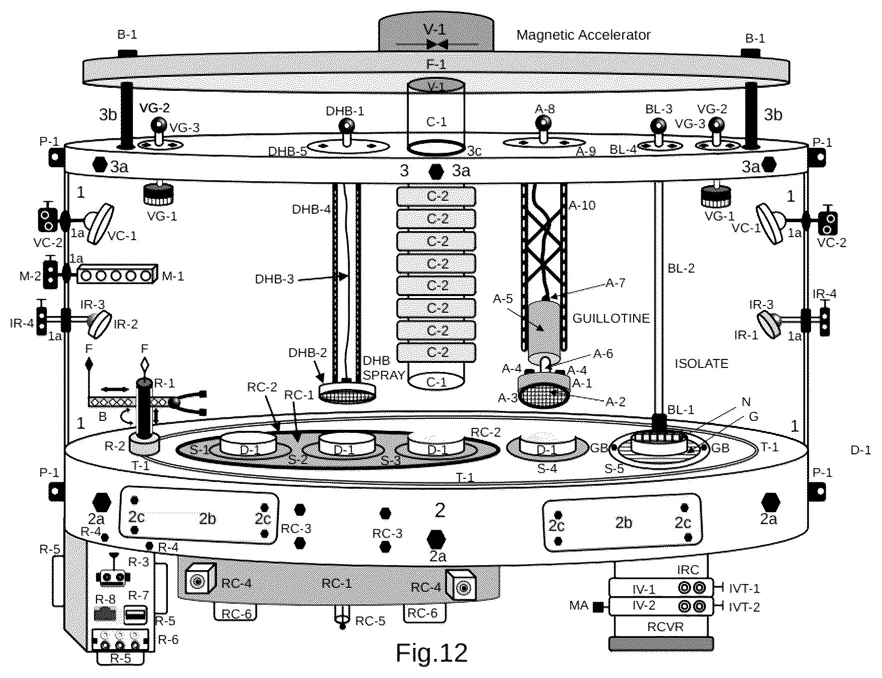 Patent US12103854 Figure 12 – System and method for the fabrication of nanodiamond particles