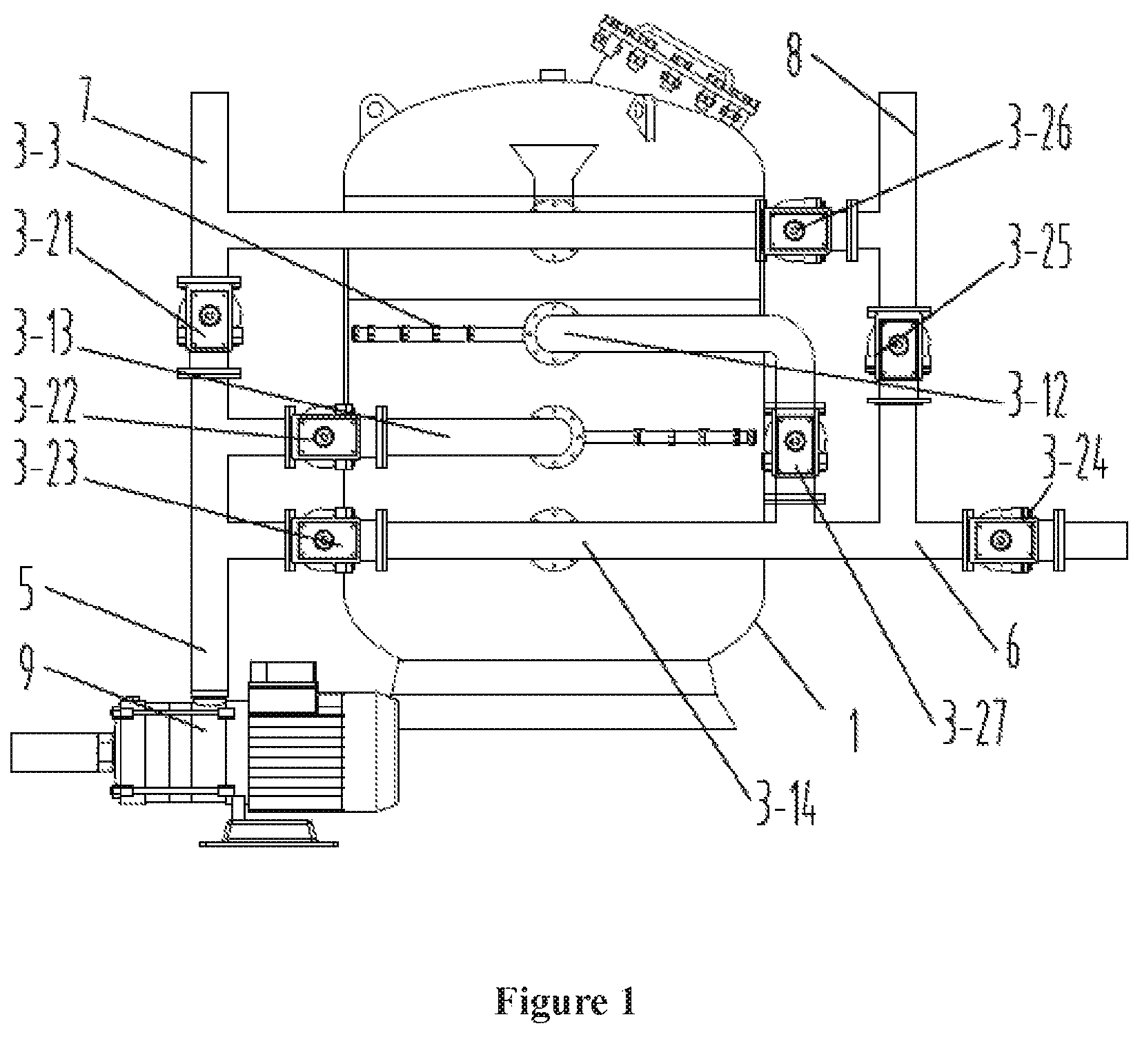 Patent US12103863 Figure 1 – Particulate filtering device with a multi-layer water distribution and collection structure and method for using the same