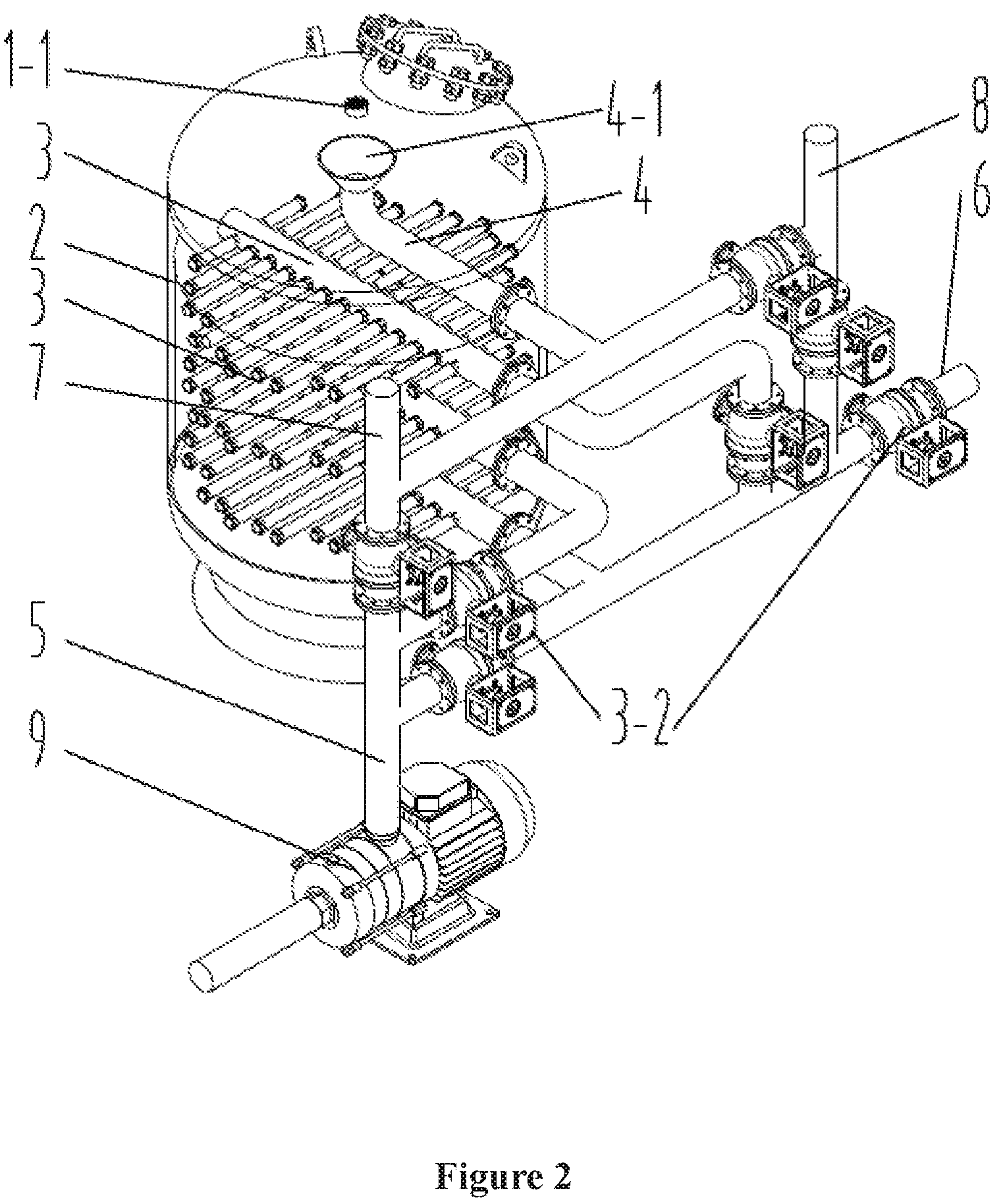 Patent US12103863 Figure 2 – Particulate filtering device with a multi-layer water distribution and collection structure and method for using the same