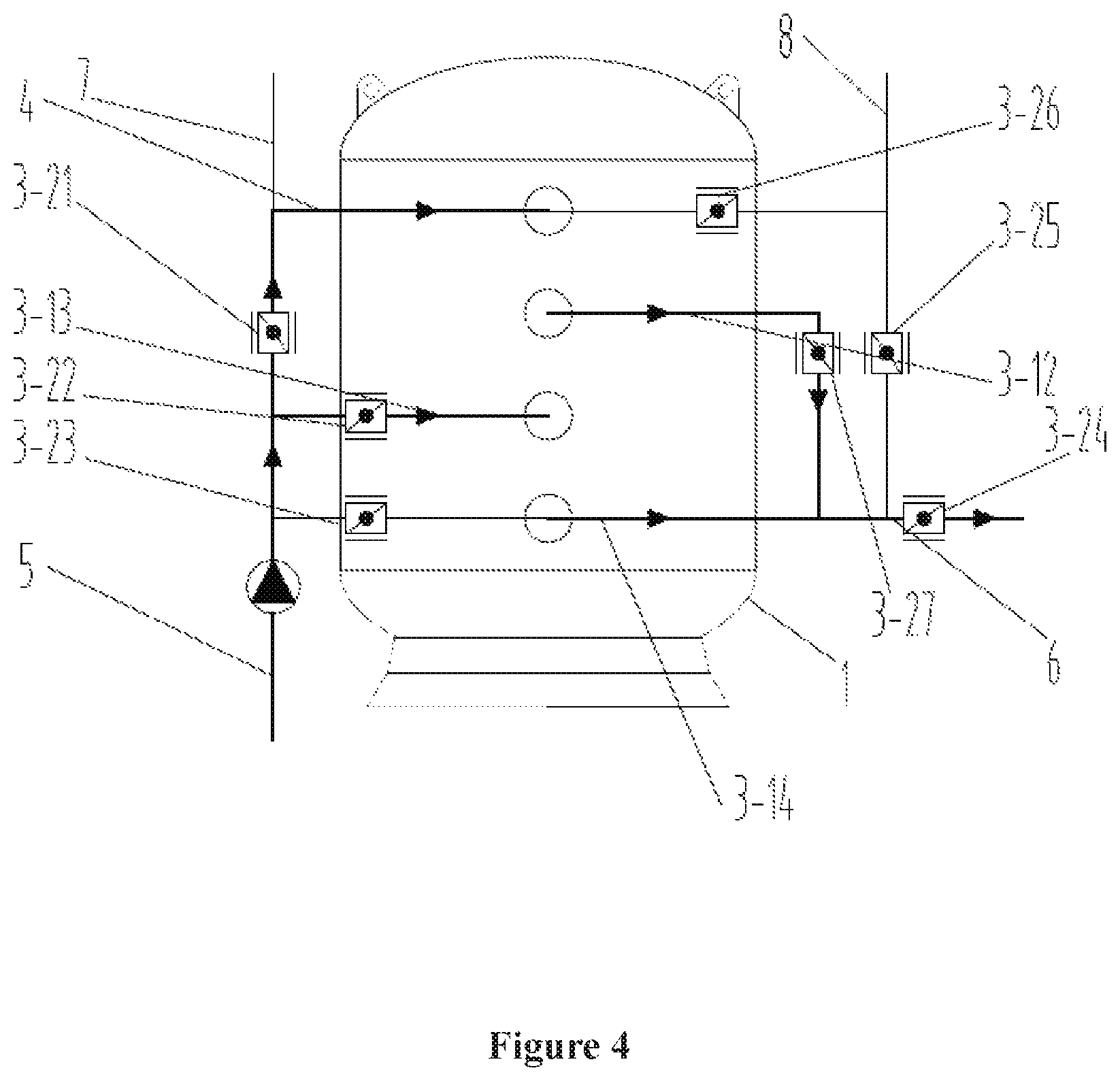 Patent US12103863 Figure 4 – Particulate filtering device with a multi-layer water distribution and collection structure and method for using the same