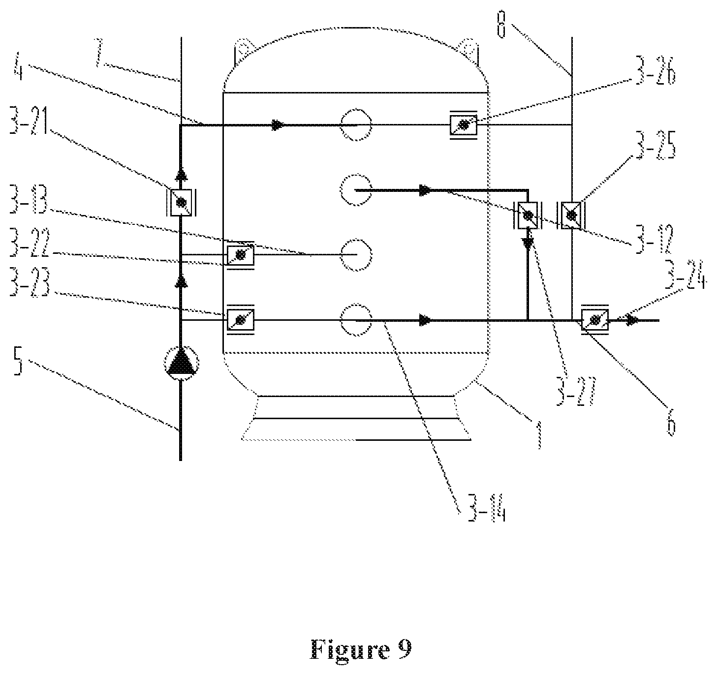 Patent US12103863 Figure 9 – Particulate filtering device with a multi-layer water distribution and collection structure and method for using the same