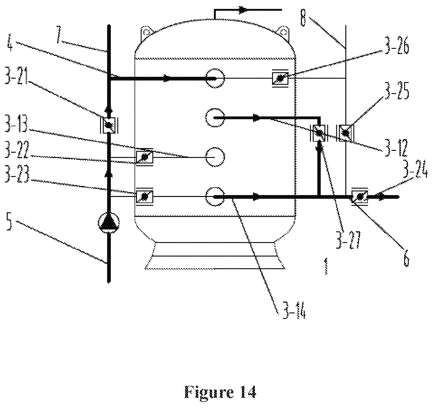 Patent US12103863 Figure 14 – Particulate filtering device with a multi-layer water distribution and collection structure and method for using the same