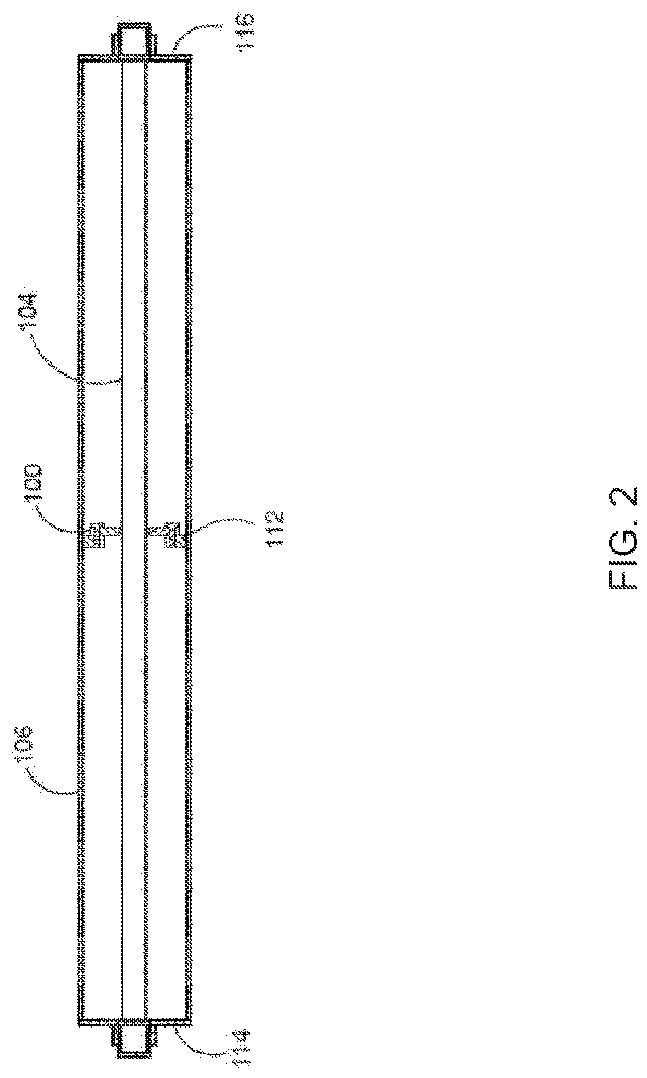 Patent US12103867 Figure 2 – Attachment assembly for quartz sleeve support in a UV cylinder assembly