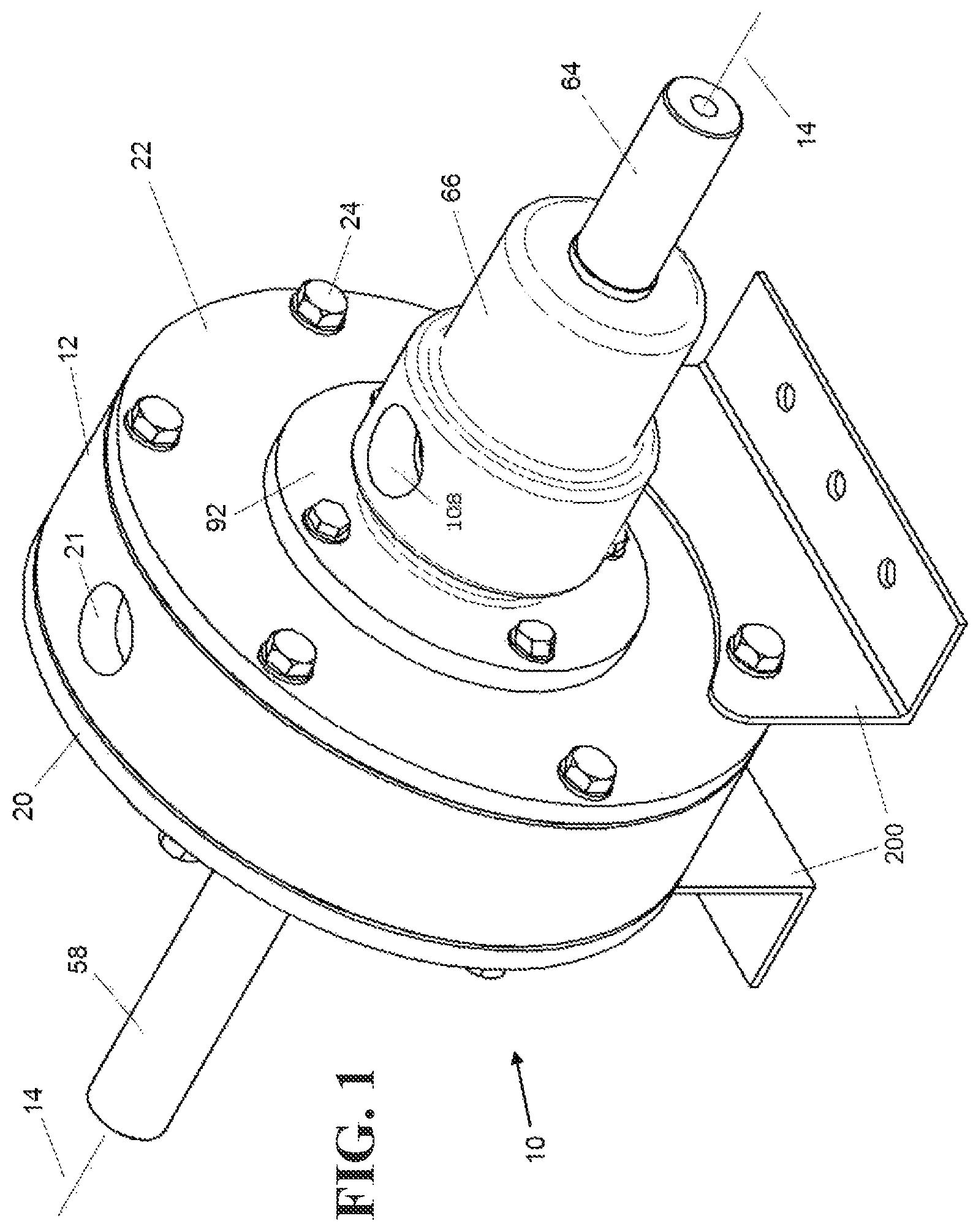 Patent US12103870 Figure 1 – Rotational electro-oxidation reactor with improved boundary-layer diffusion