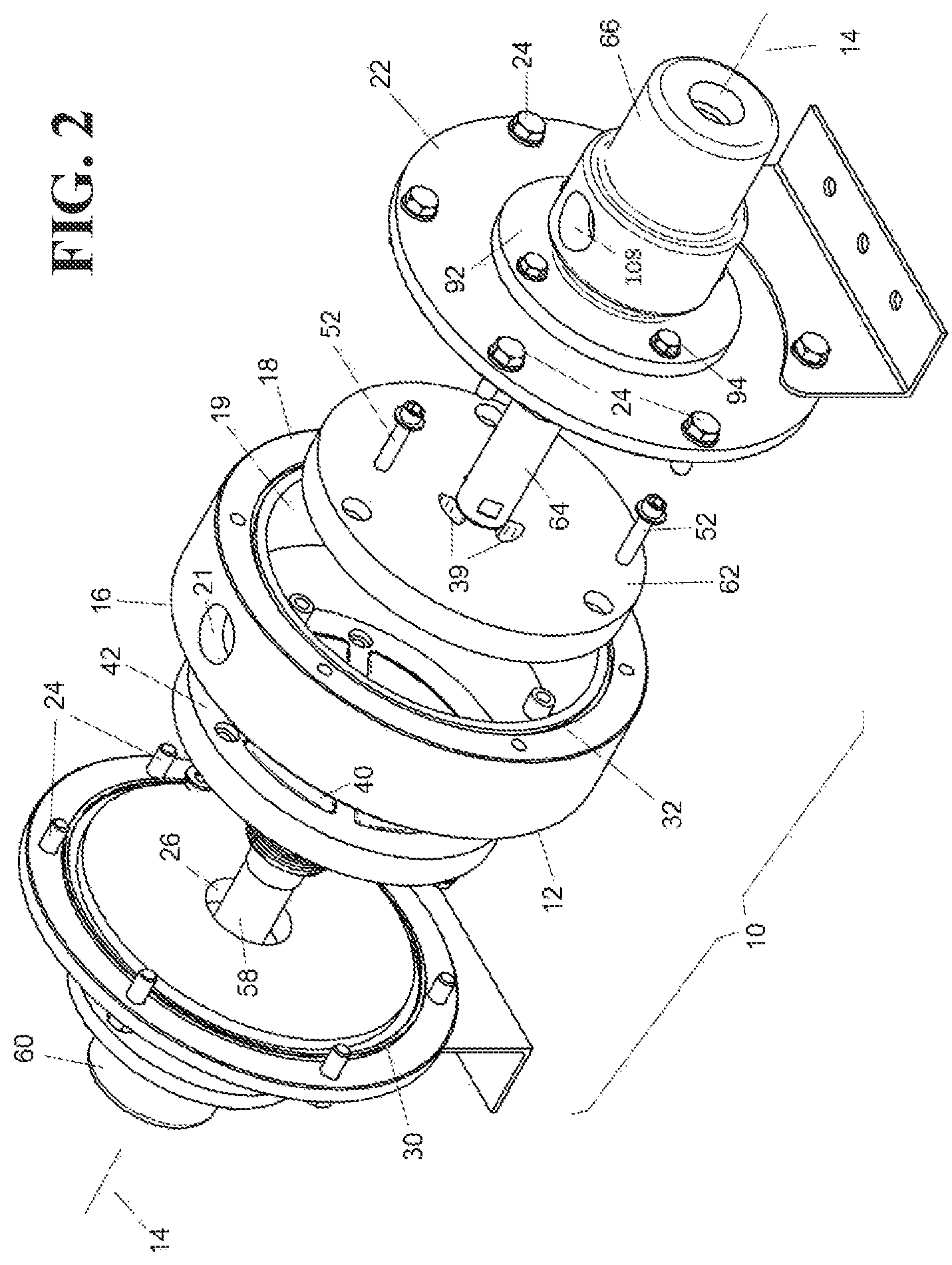 Patent US12103870 Figure 2 – Rotational electro-oxidation reactor with improved boundary-layer diffusion