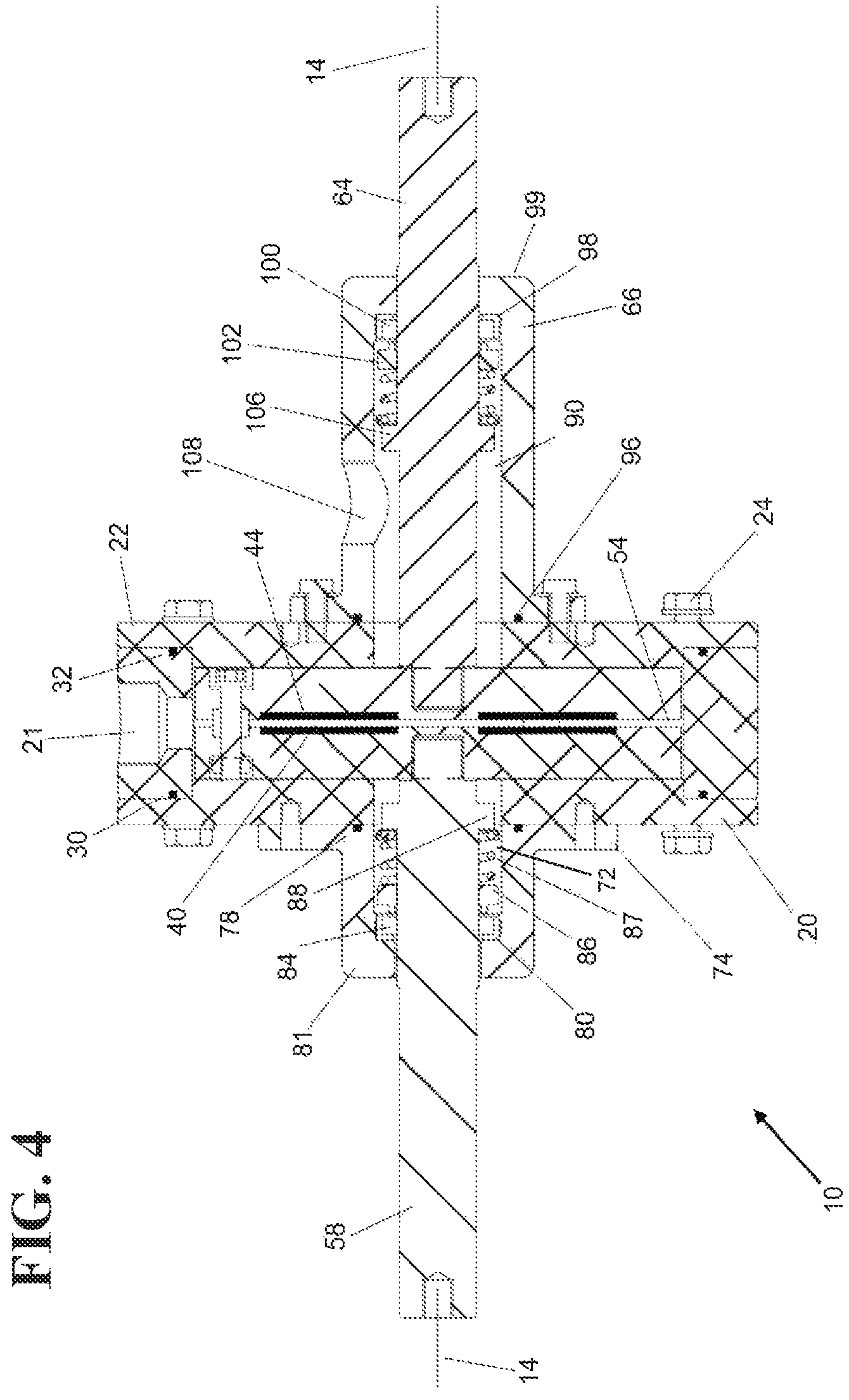 Patent US12103870 Figure 4 – Rotational electro-oxidation reactor with improved boundary-layer diffusion