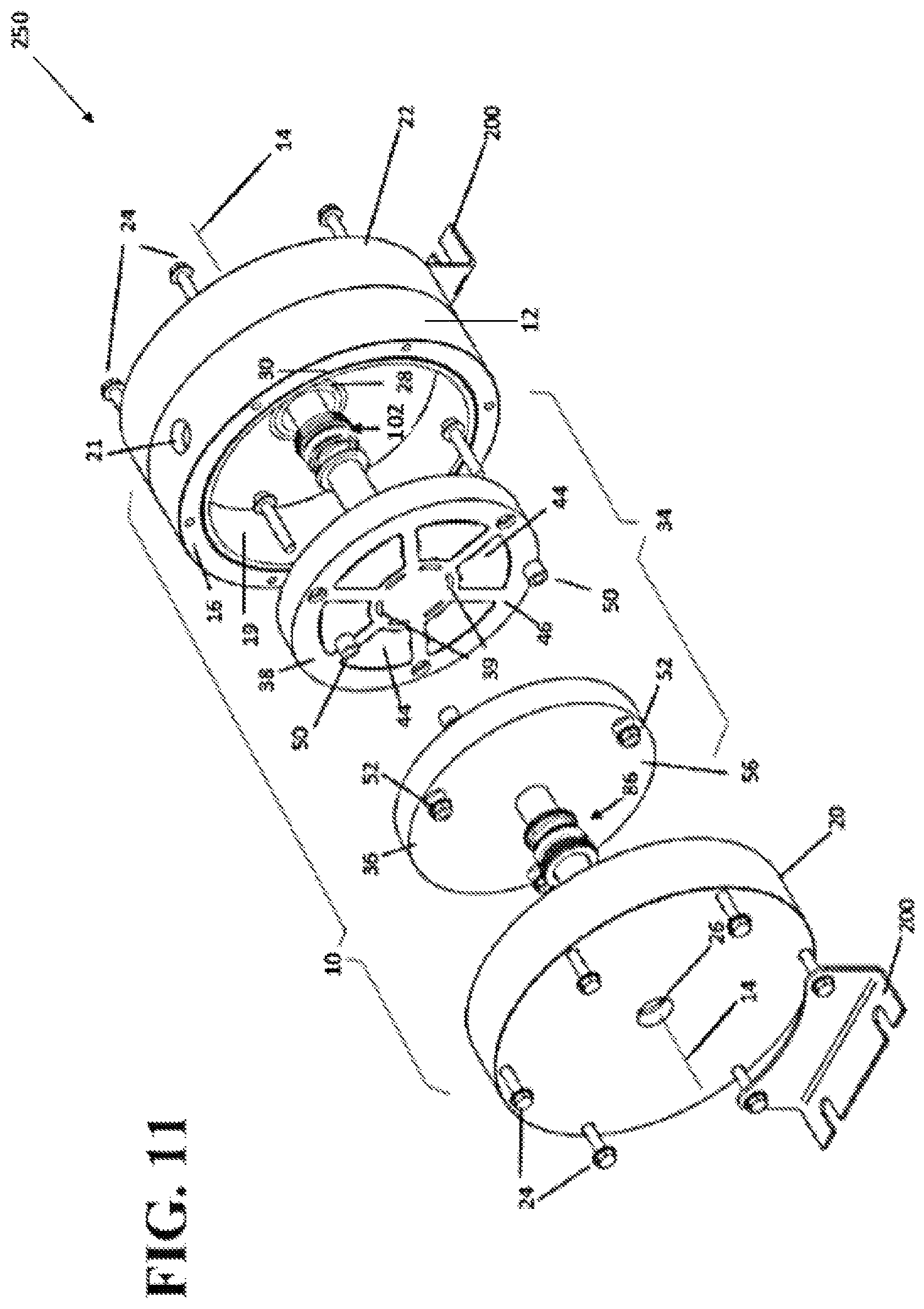 Patent US12103870 Figure 11 – Rotational electro-oxidation reactor with improved boundary-layer diffusion