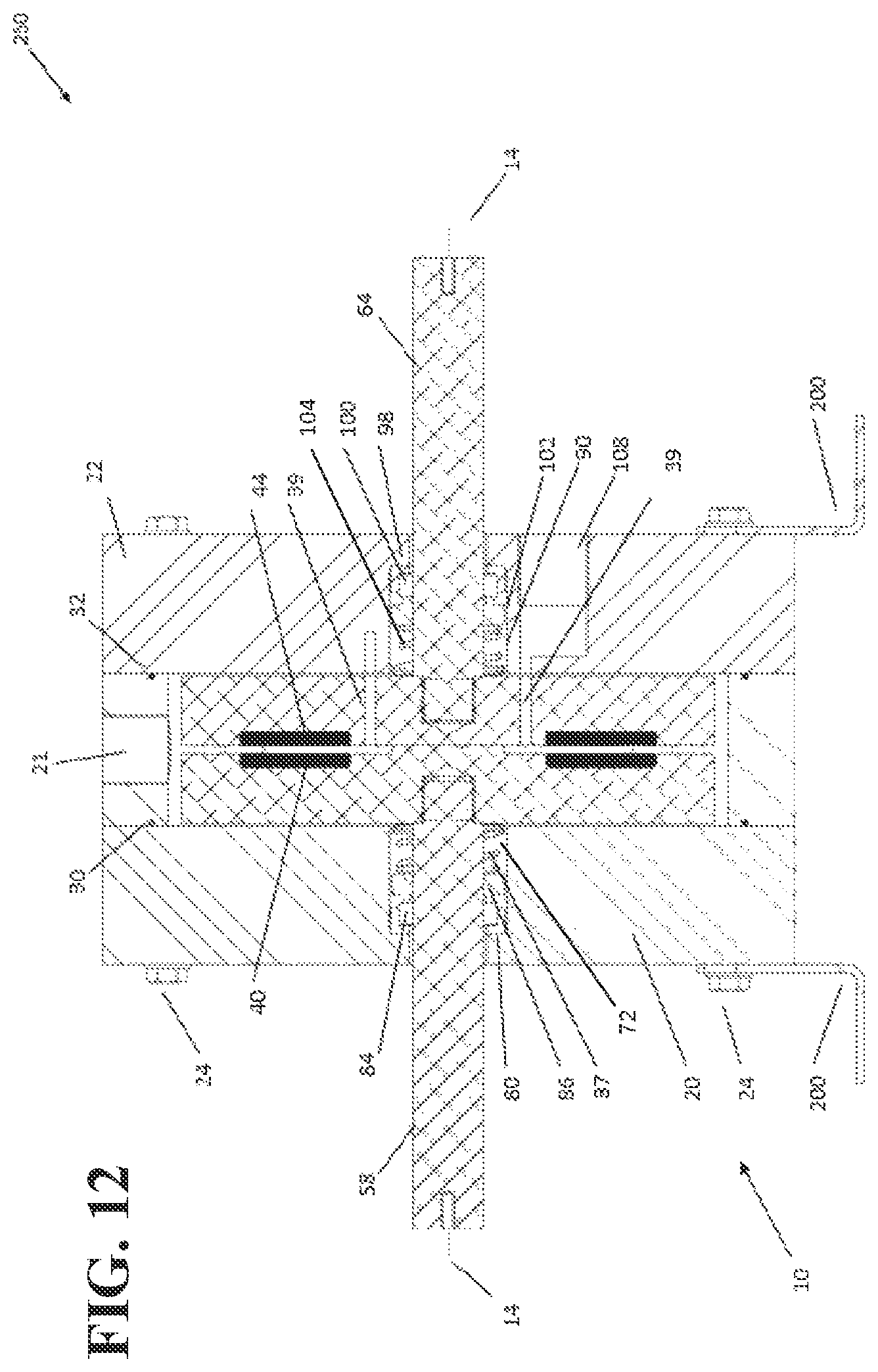 Patent US12103870 Figure 12 – Rotational electro-oxidation reactor with improved boundary-layer diffusion