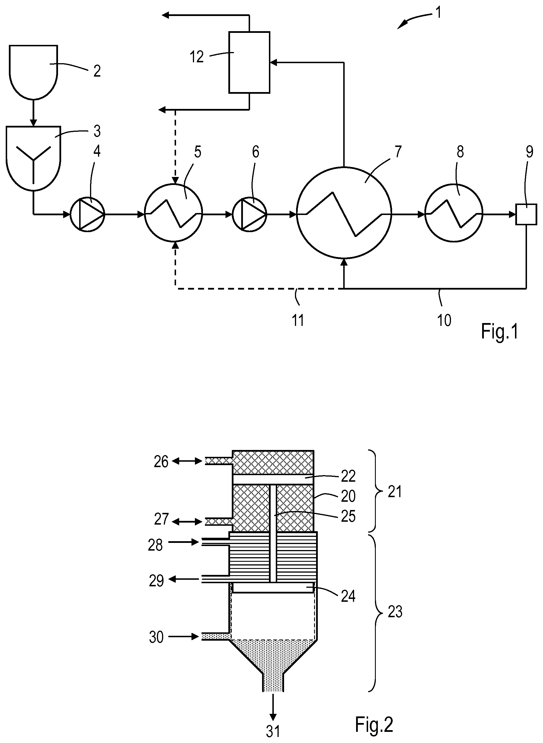 Patent US12103876 — Method of and system for processing a slurry containing organic components — Figure 1