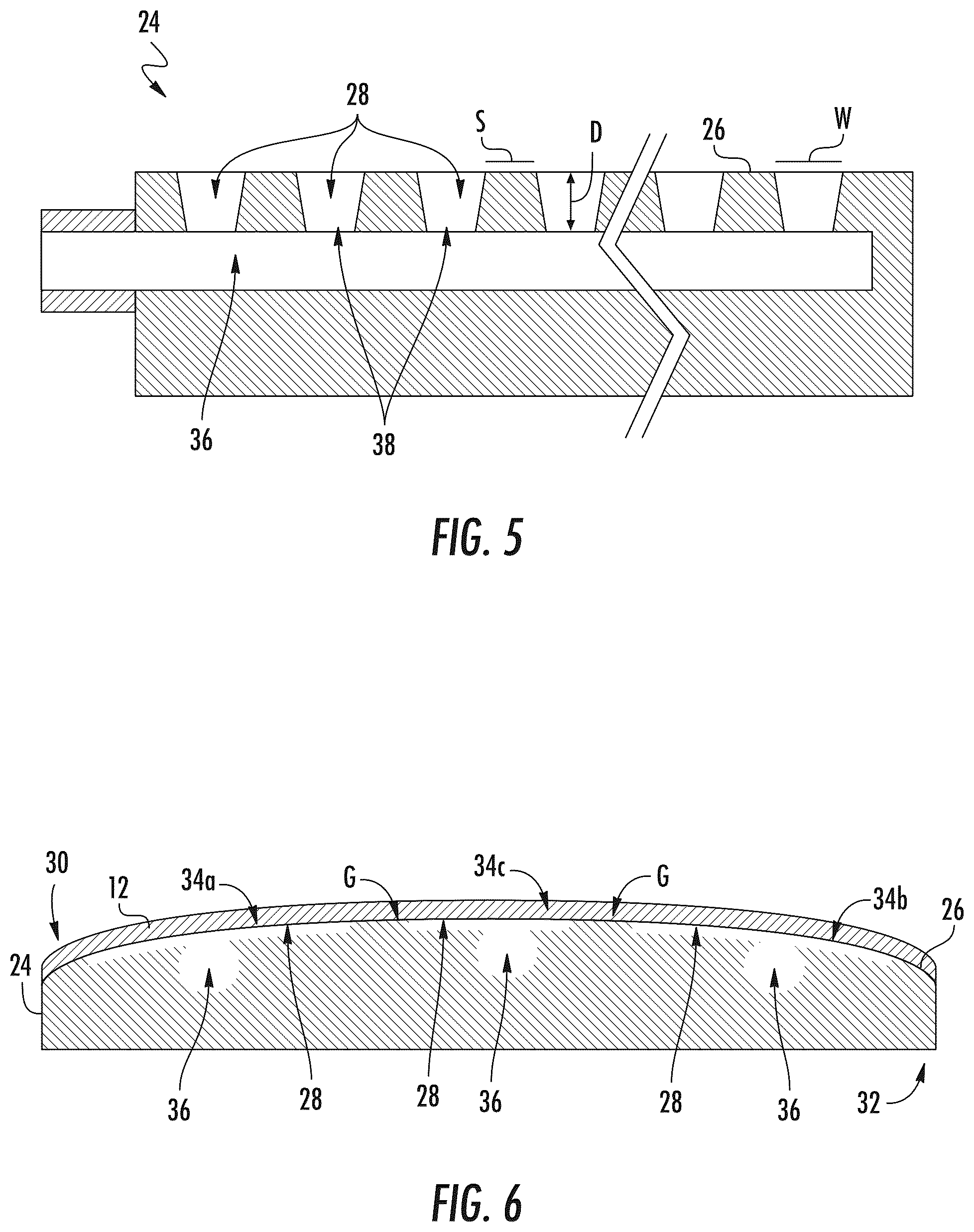 Patent US12103884 Figure 3 – Vacuum chuck having elongate grooves and method of cold-forming curved glass articles using same