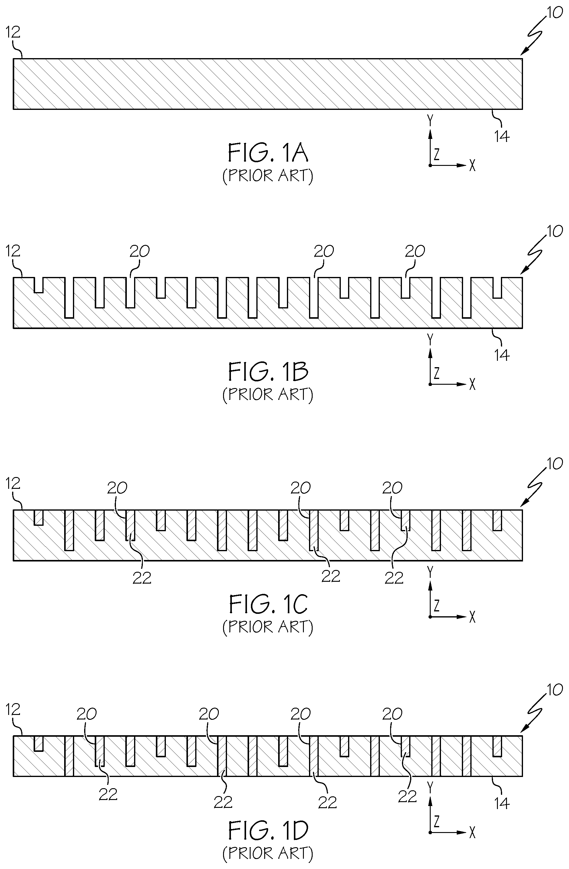 Patent US12103888 Figure 1 – Methods for making high density vias in a glass article