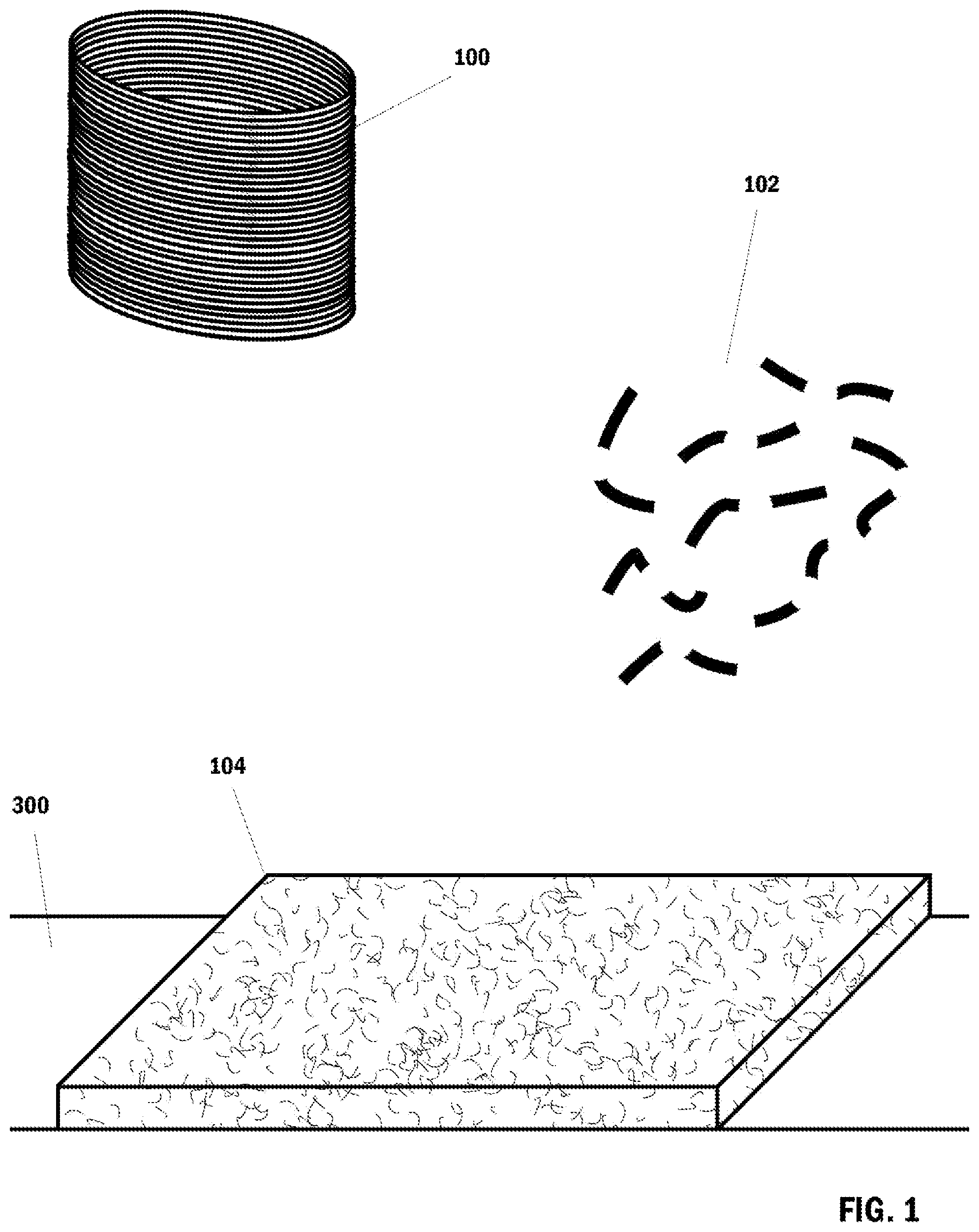 Patent US12103893 Figure 1 – Long strand fiberglass-impregnated waterproofing compound