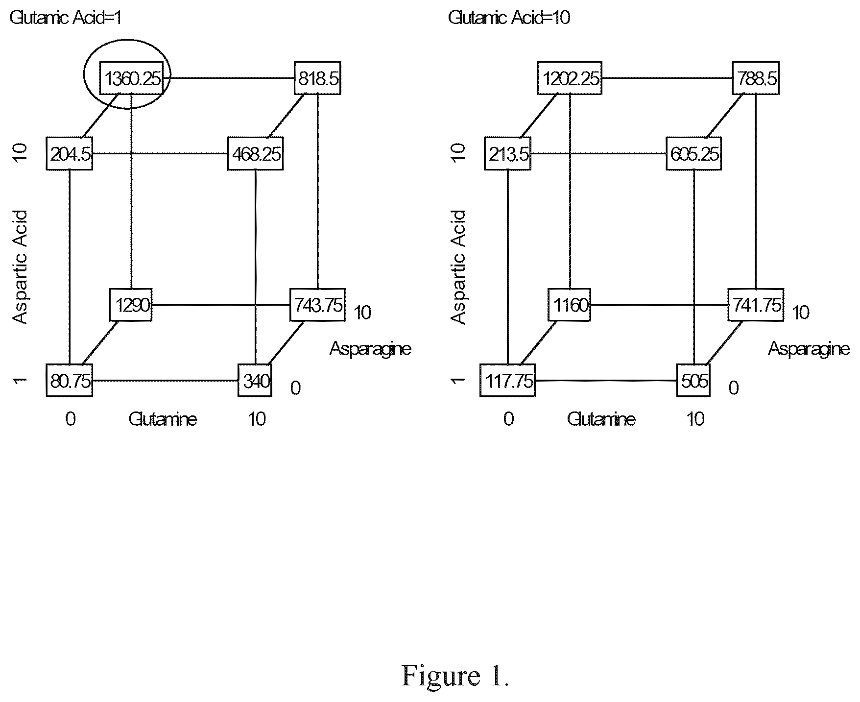 Patent US12103975 Figure 1 – Production of proteins in glutamine-free cell culture media