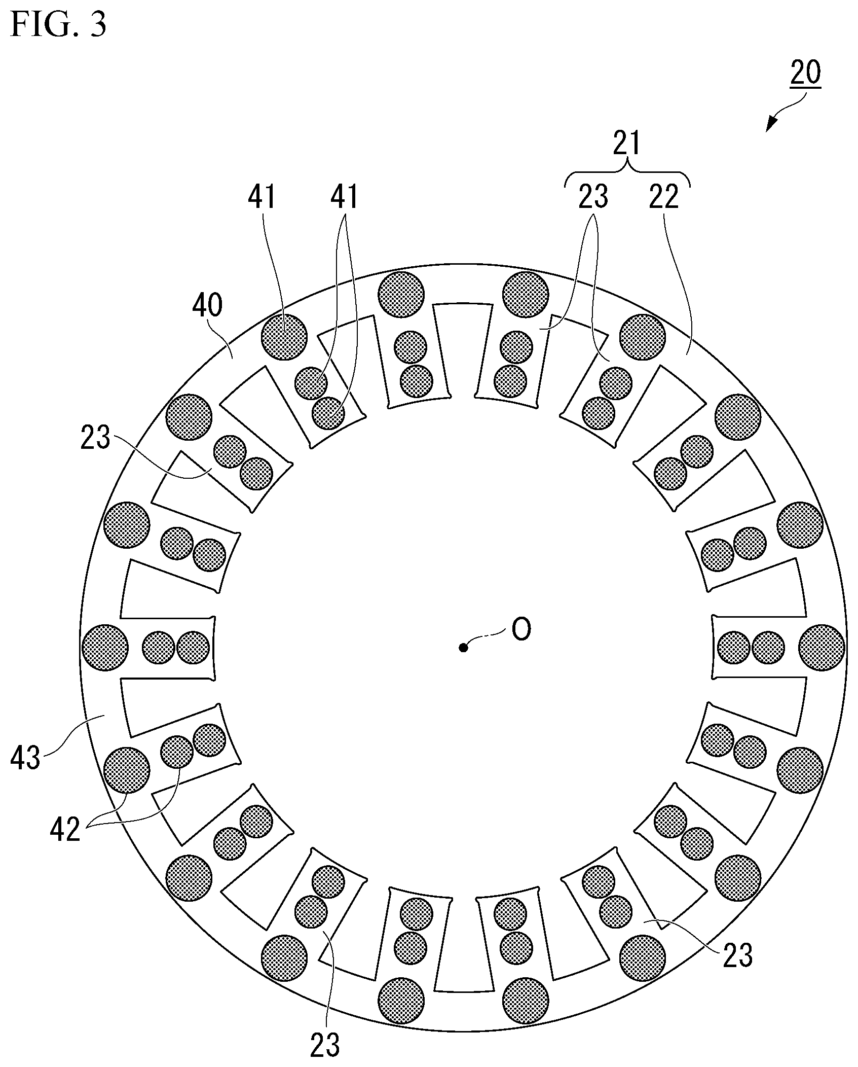 Patent US12104096 Figure 3 – Laminated core, laminated core manufacturing method, and electric motor