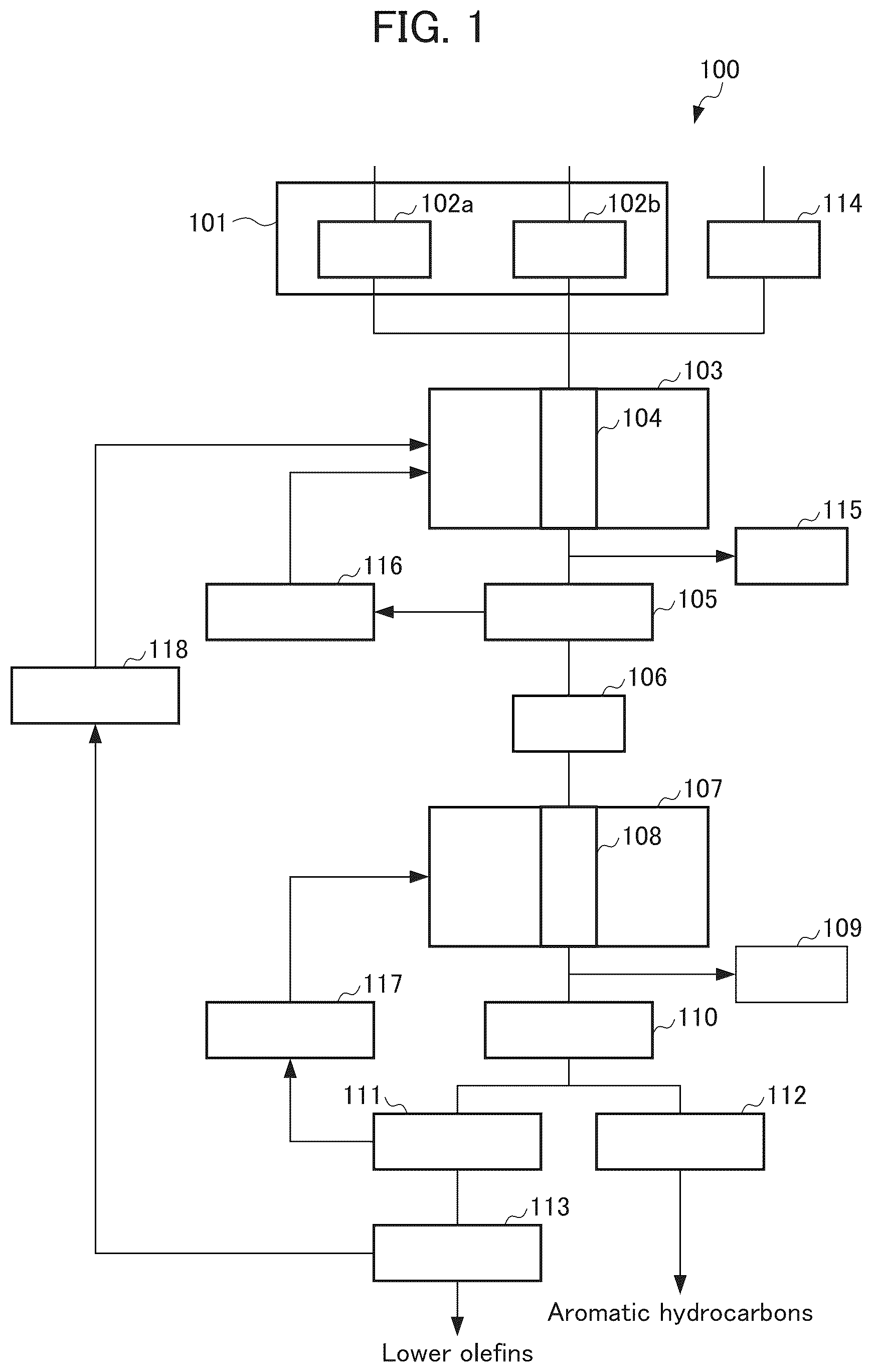 Patent US12104124 Figure 1 – Apparatus and method for producing hydrocarbons