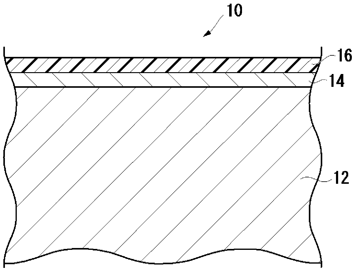 Patent US12104240 Figure 1 – Substrate with water-and-oil repellent layer, vapor deposition material, and method for producing substrate with water-and-oil repellent layer