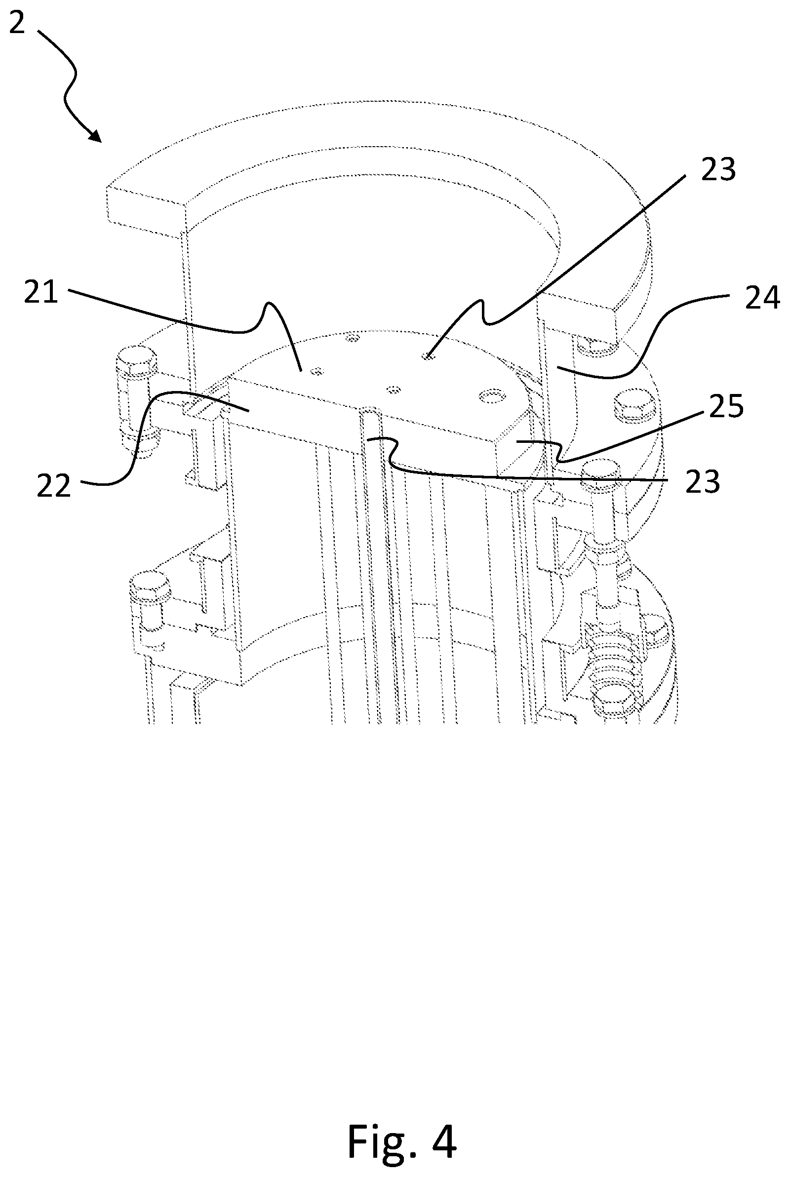 Patent US12104248 Figure 4 – Gas feeding cup and a gas manifold assembly