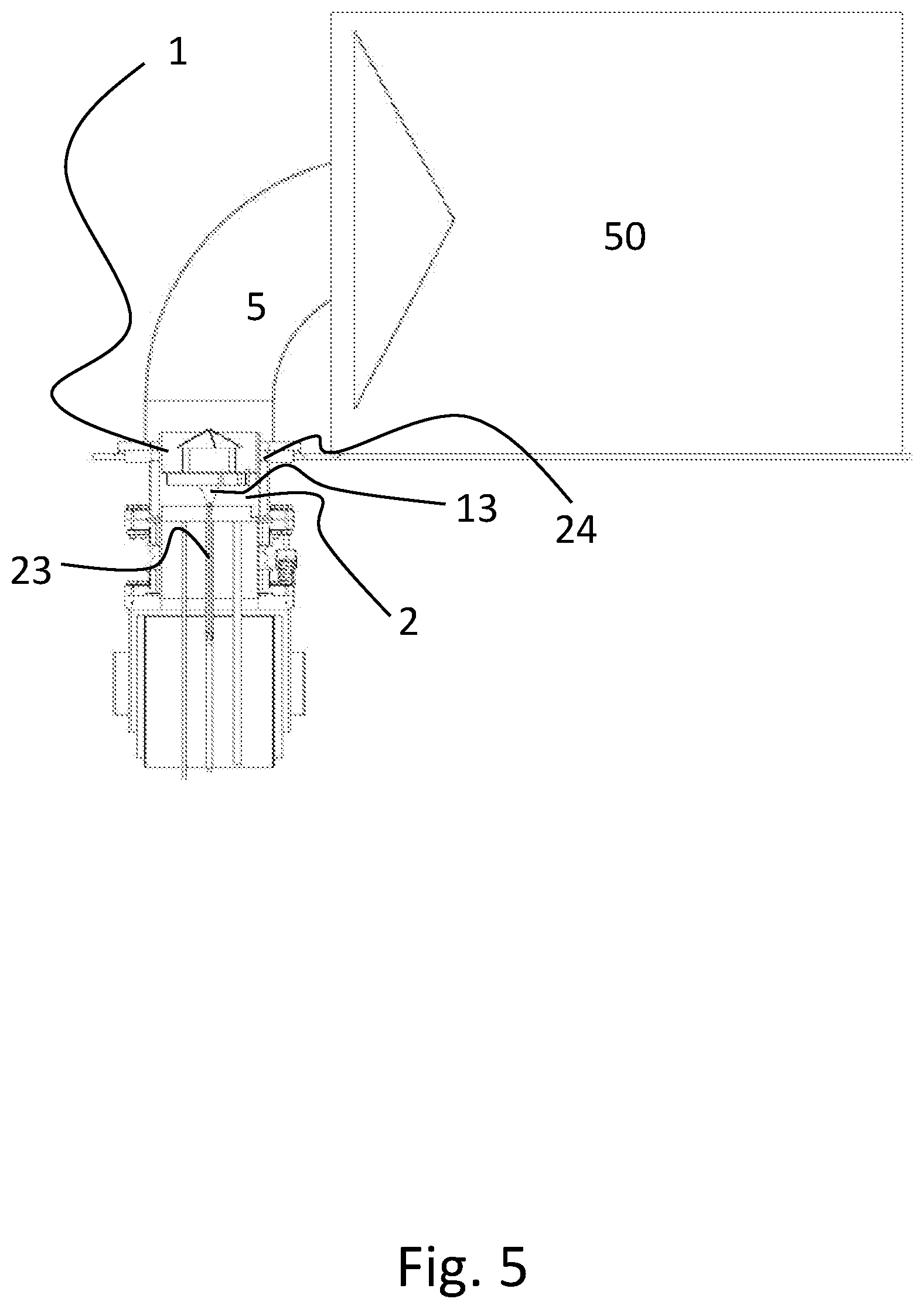 Patent US12104248 Figure 5 – Gas feeding cup and a gas manifold assembly