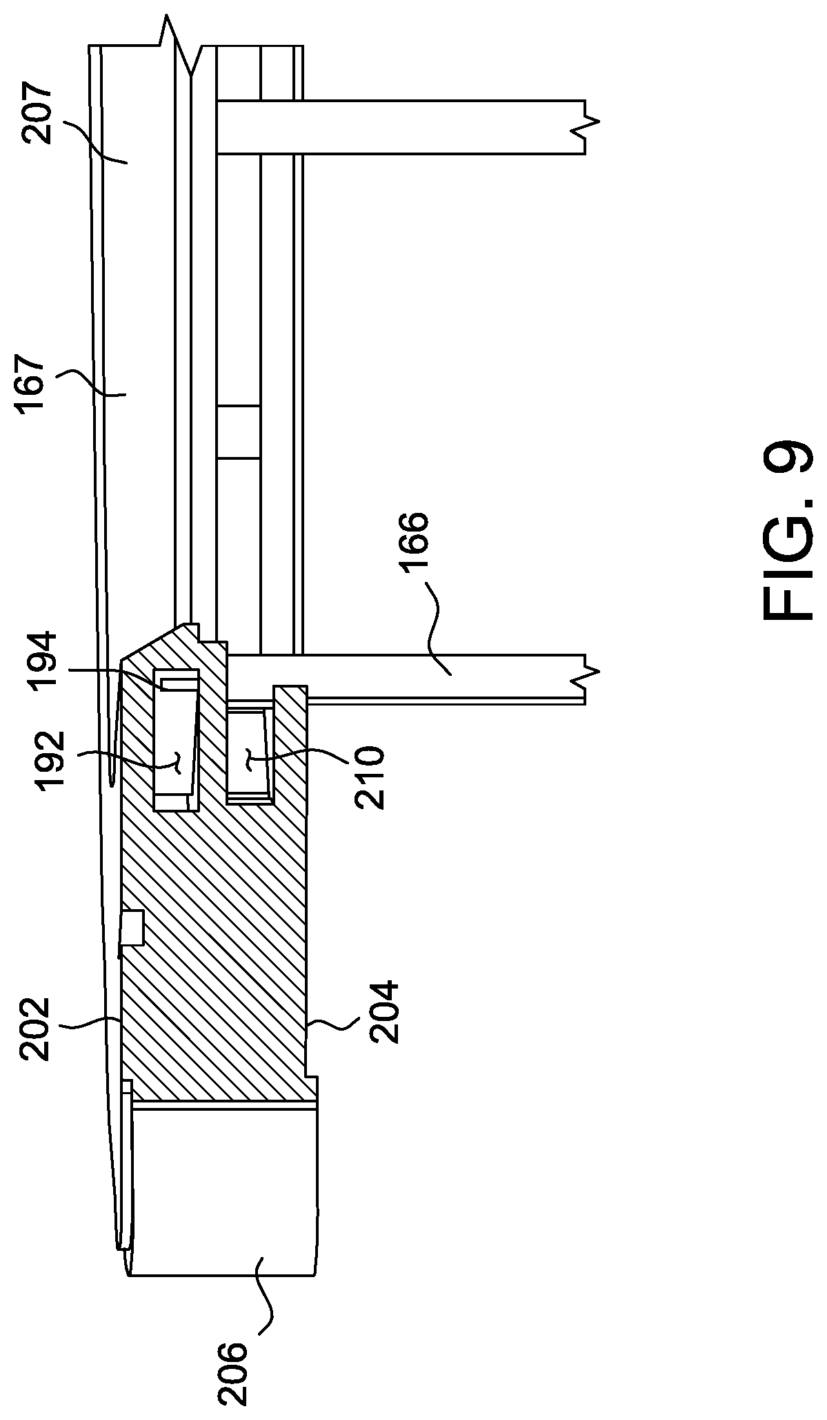 Patent US12104275 Figure 9 – Ingot puller apparatus having cooling jacket device with cooling fluid tubes