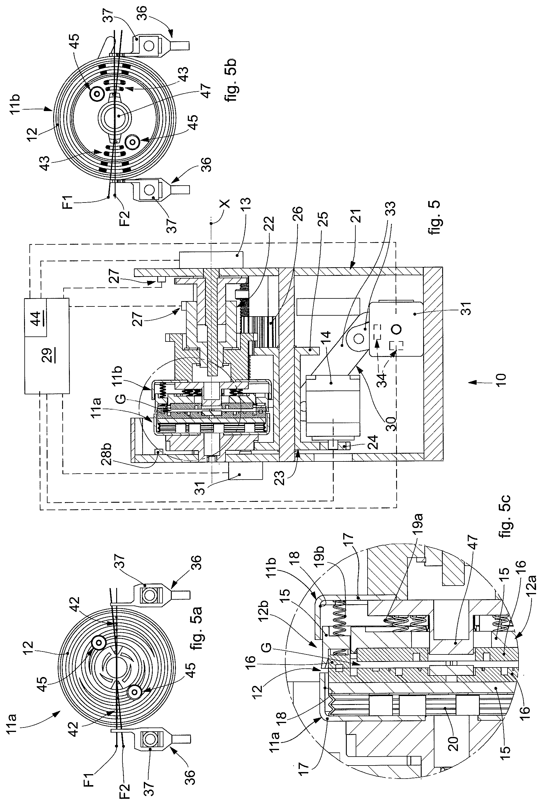 Patent US12104290 Figure 4 – Device for joining textile yarns and corresponding joining method