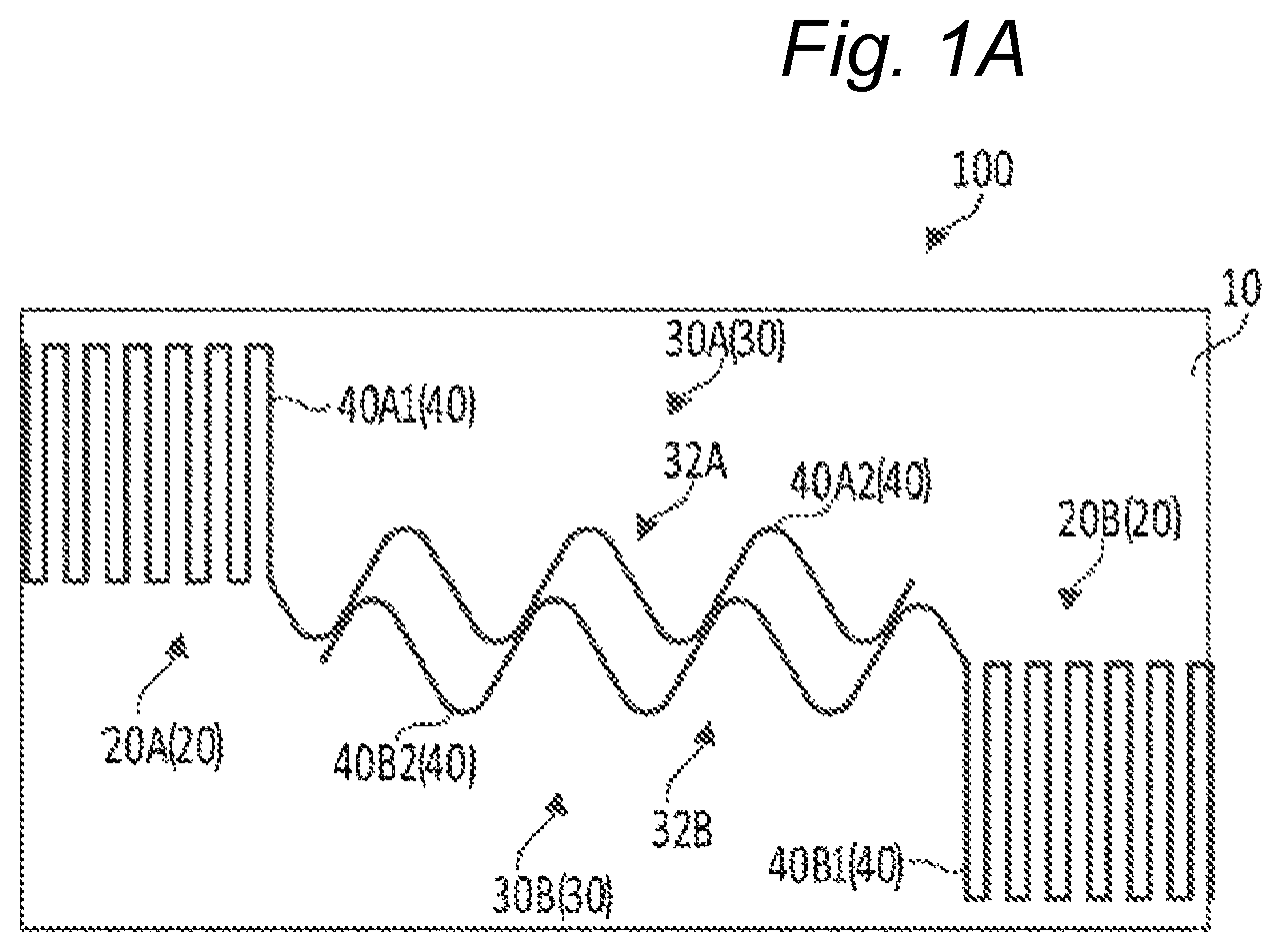 Patent US12104292 — Fabric material with electrode wiring — Figure 1
