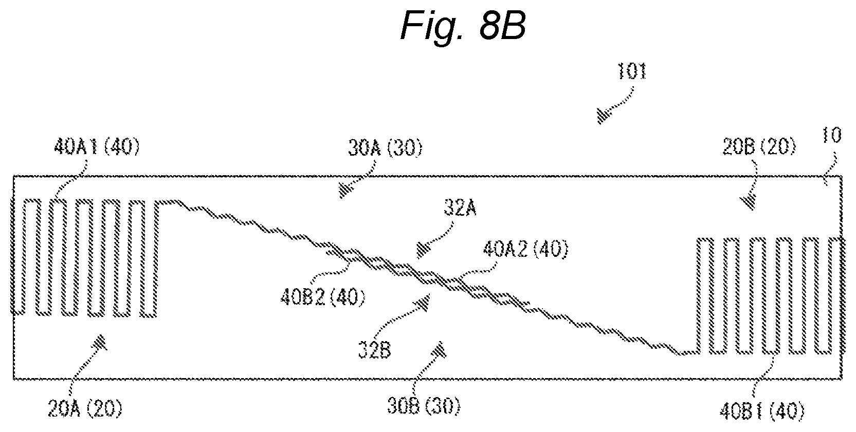 Patent US12104292 Figure 10 – Fabric material with electrode wiring
